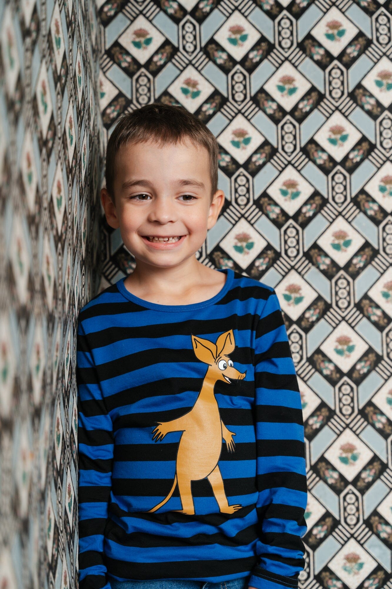 Martinex Sniff Langarmshirt blau schwarz gestreift © Moomin Characters Langarmshirt Moomin by Martinex