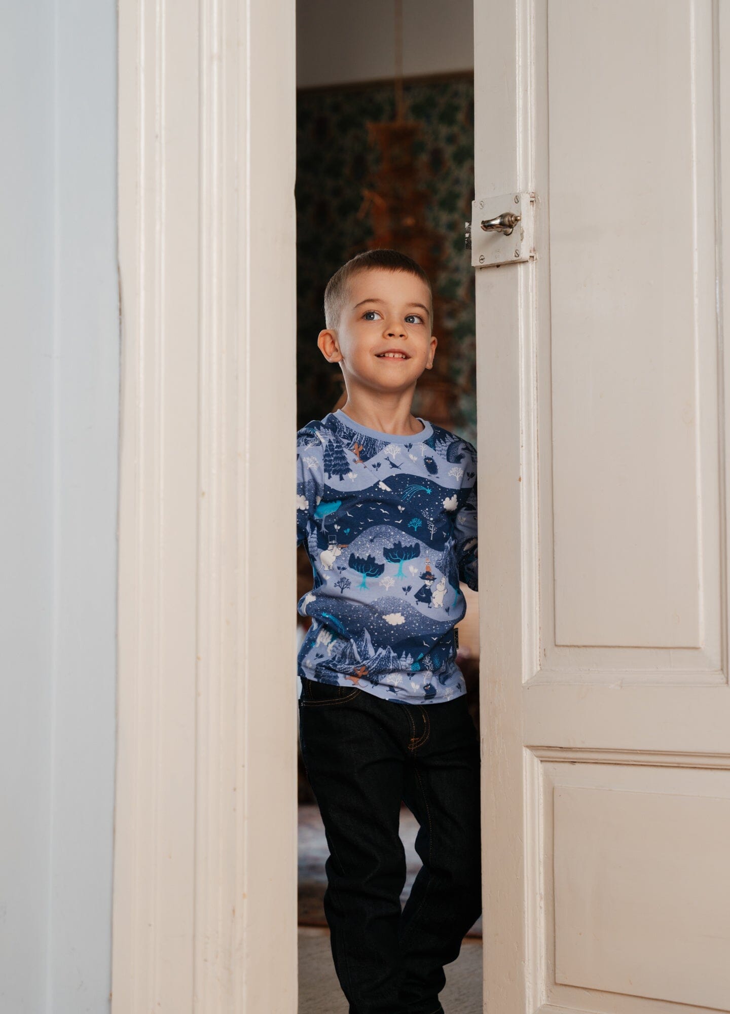 Martinex Moomin Langarmshirt blau Sternenhimmel Sky Star © Moomin Characters Langarmshirt Moomin by Martinex