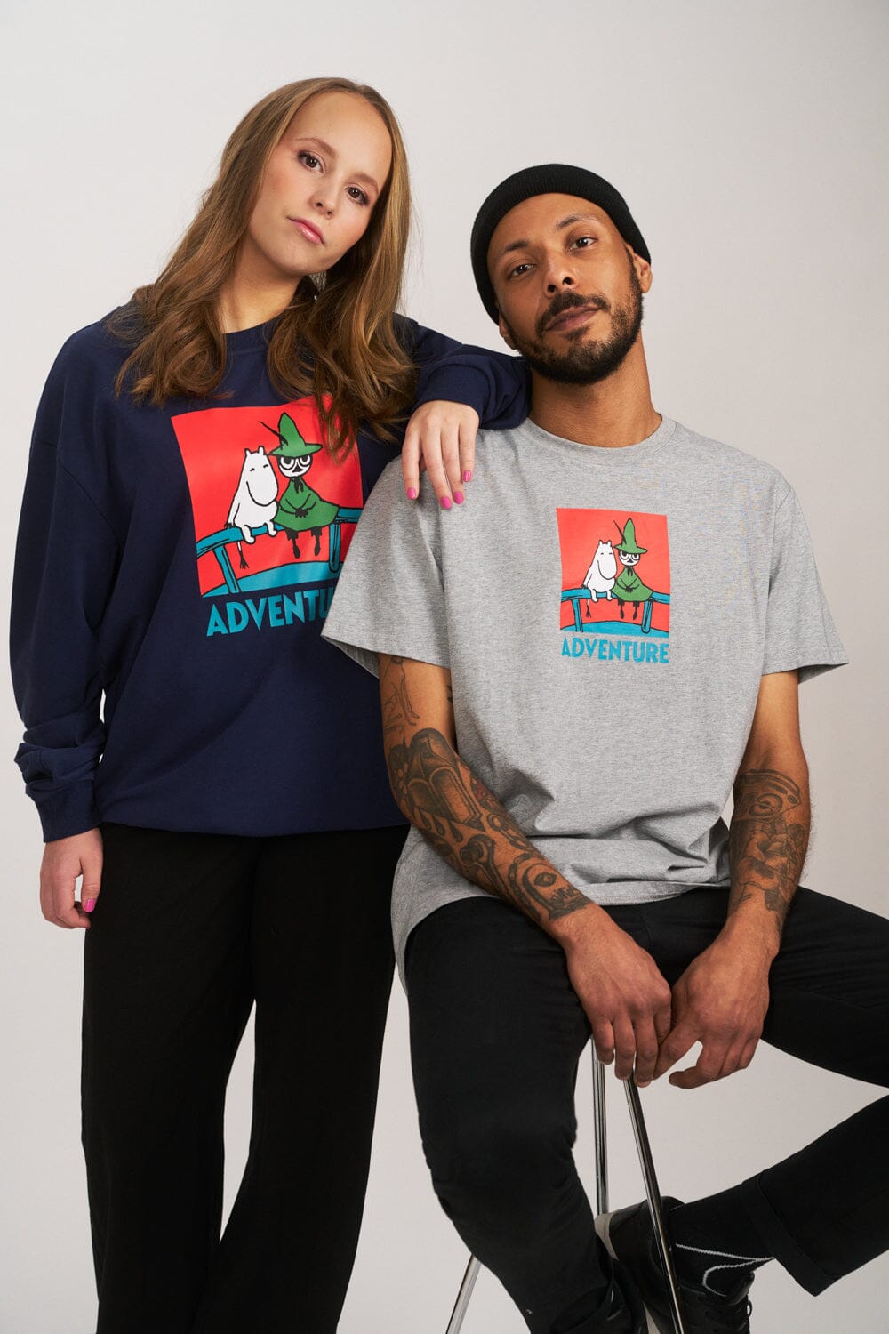 Martinex Moomin Adult T-Shirt „Alvi“ Adventure – Grey Melange T-Shirt Moomin by Martinex