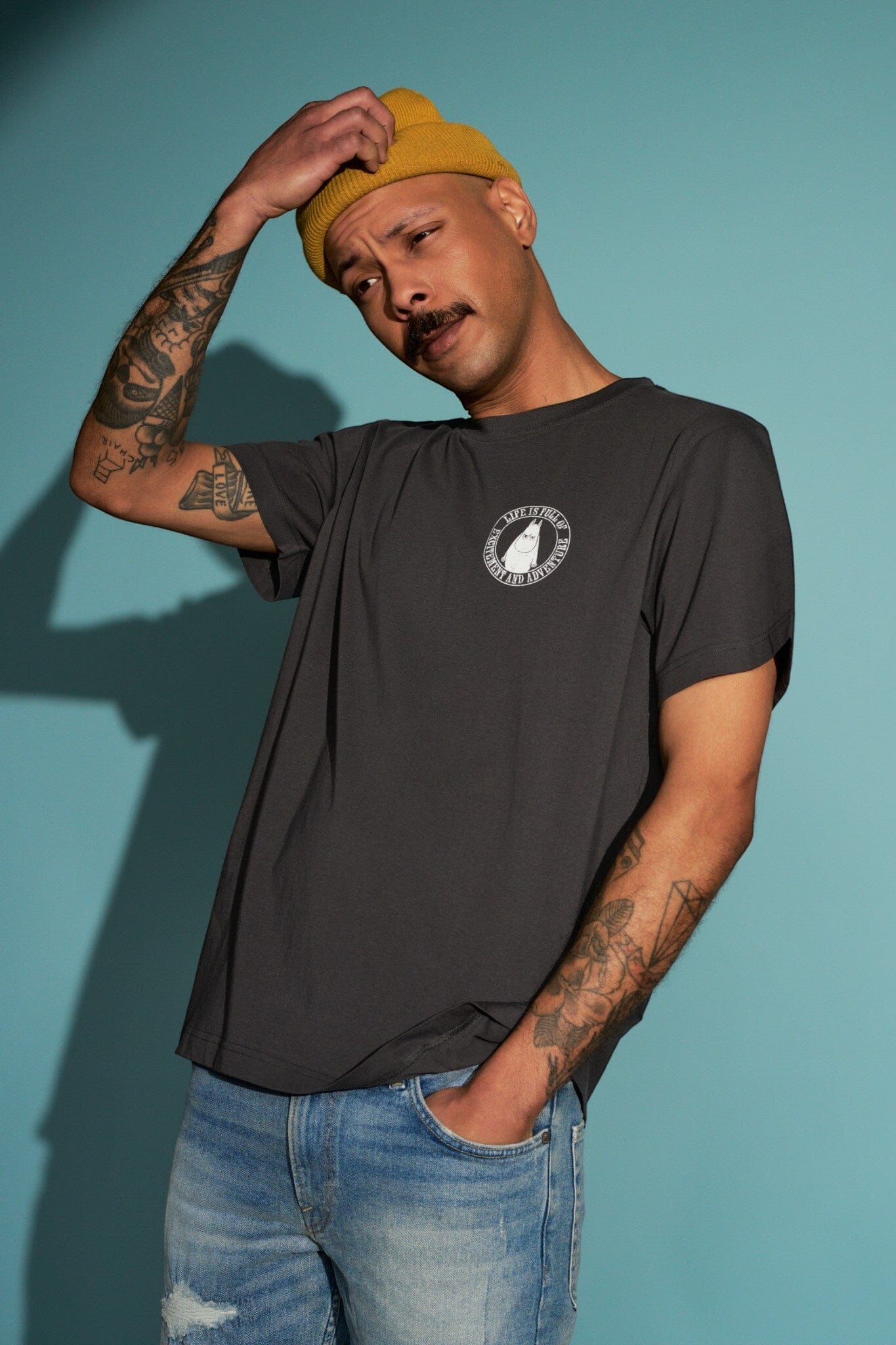 Martinex Moomin Adult T-Shirt Alvi T-Shirt "Life Is Dark" - Grau T-Shirt Moomin by Martinex