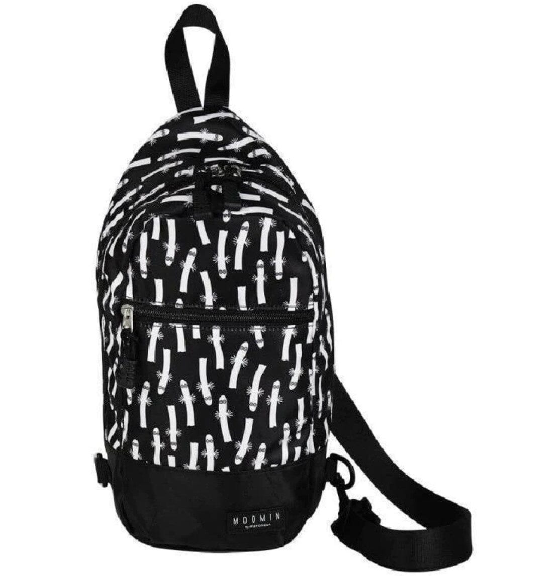 Martinex Kinder Rucksack schwarz weiß Moomin mit Allover Hattifatteners Print - Rucksäcke Moomin by Martinex