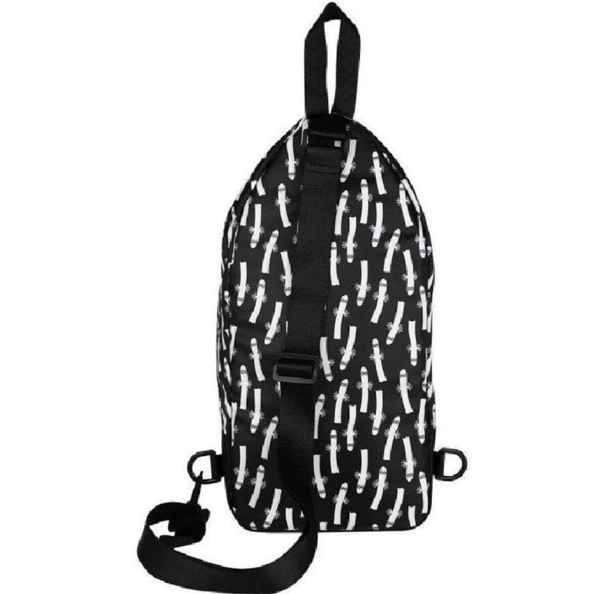 Martinex Kinder Rucksack schwarz weiß Moomin mit Allover Hattifatteners Print - Rucksäcke Moomin by Martinex