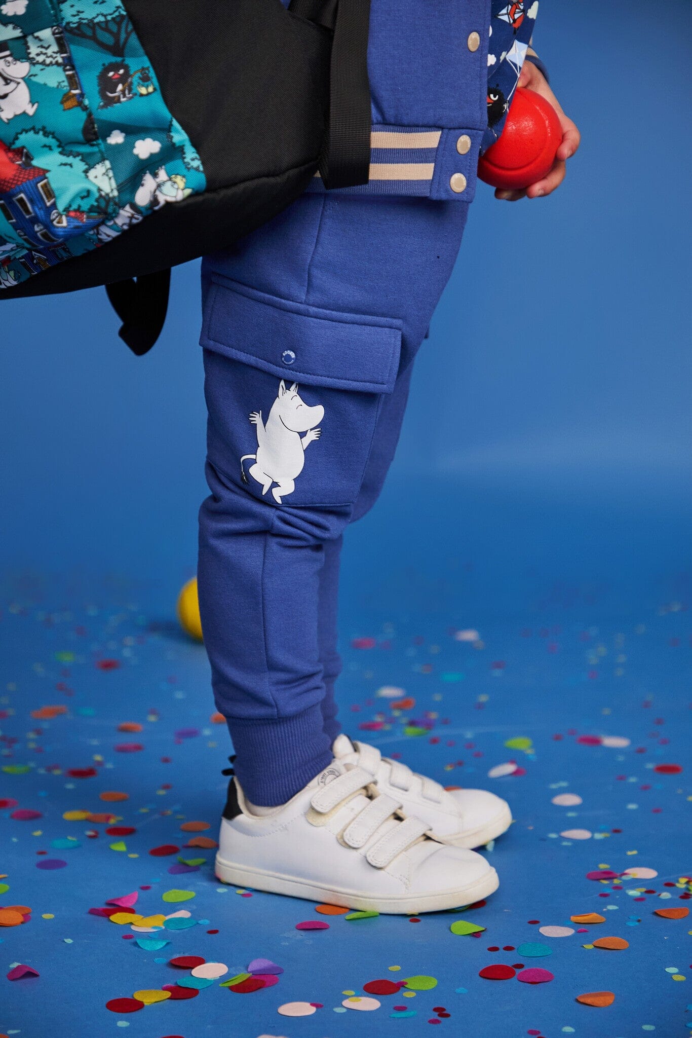 Martinex Moomin Cargo-Sweathose blau mit Mumintroll © Moomin Characters Hose Moomin by Martinex