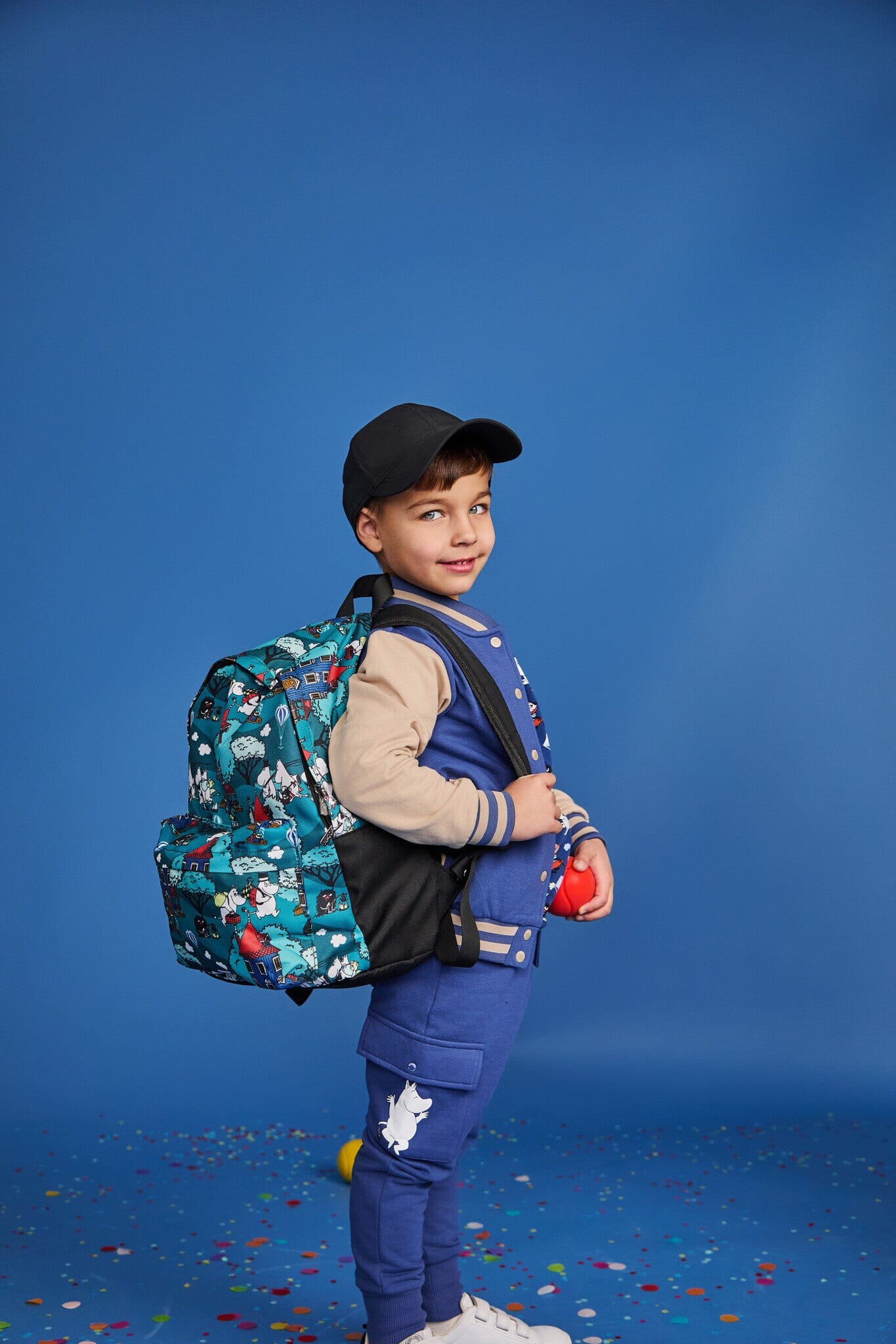 Martinex Moomin Cargo-Sweathose blau mit Mumintroll © Moomin Characters Hose Moomin by Martinex