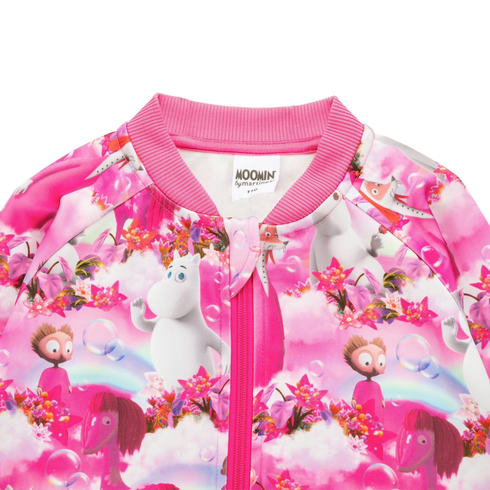 Martinex Moomin Trainingsjacke Pink mit Twilight-Aufdruck © Moomin Characters Sweatjacke Moomin by Martinex