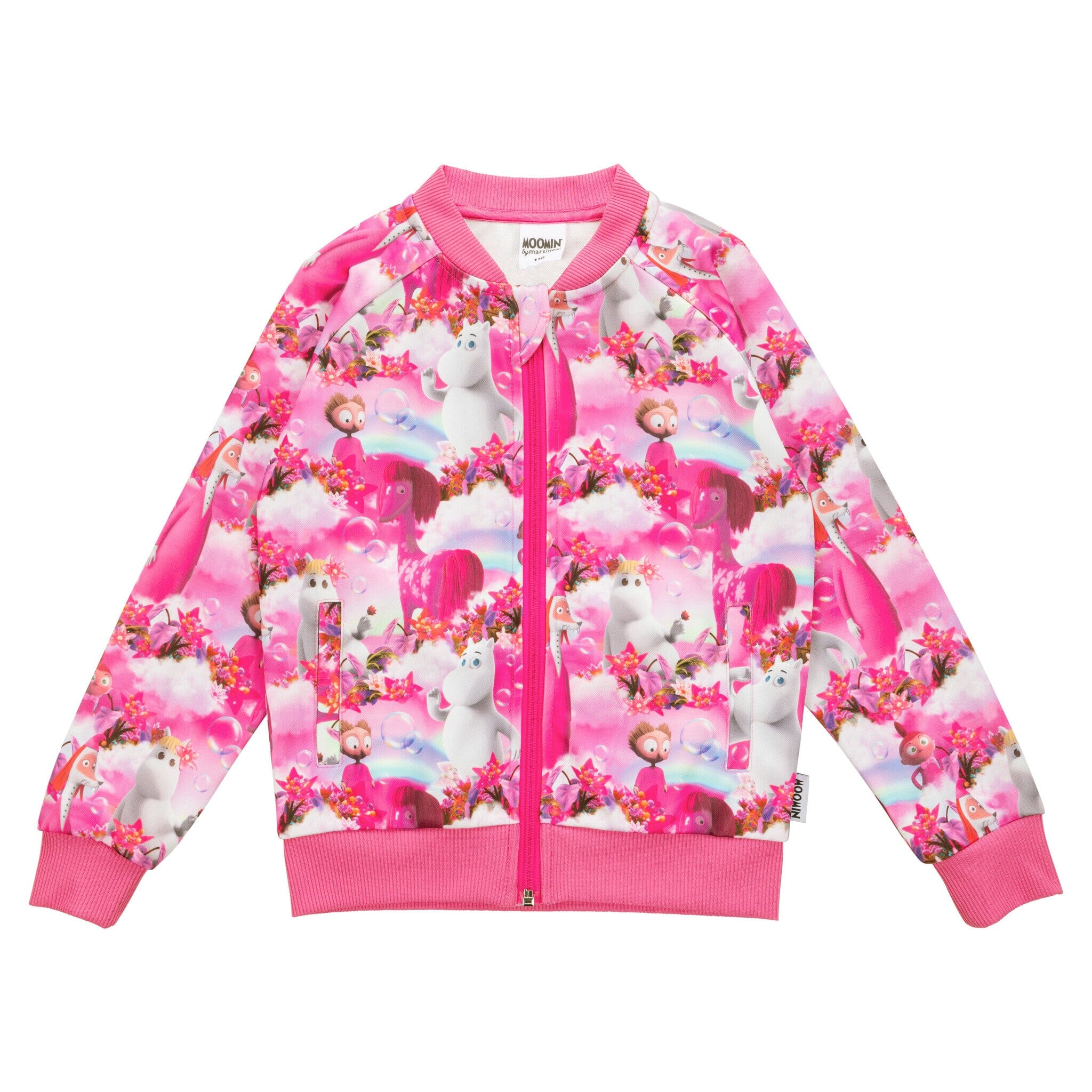 Martinex Moomin Trainingsjacke Pink mit Twilight-Aufdruck © Moomin Characters Sweatjacke Moomin by Martinex
