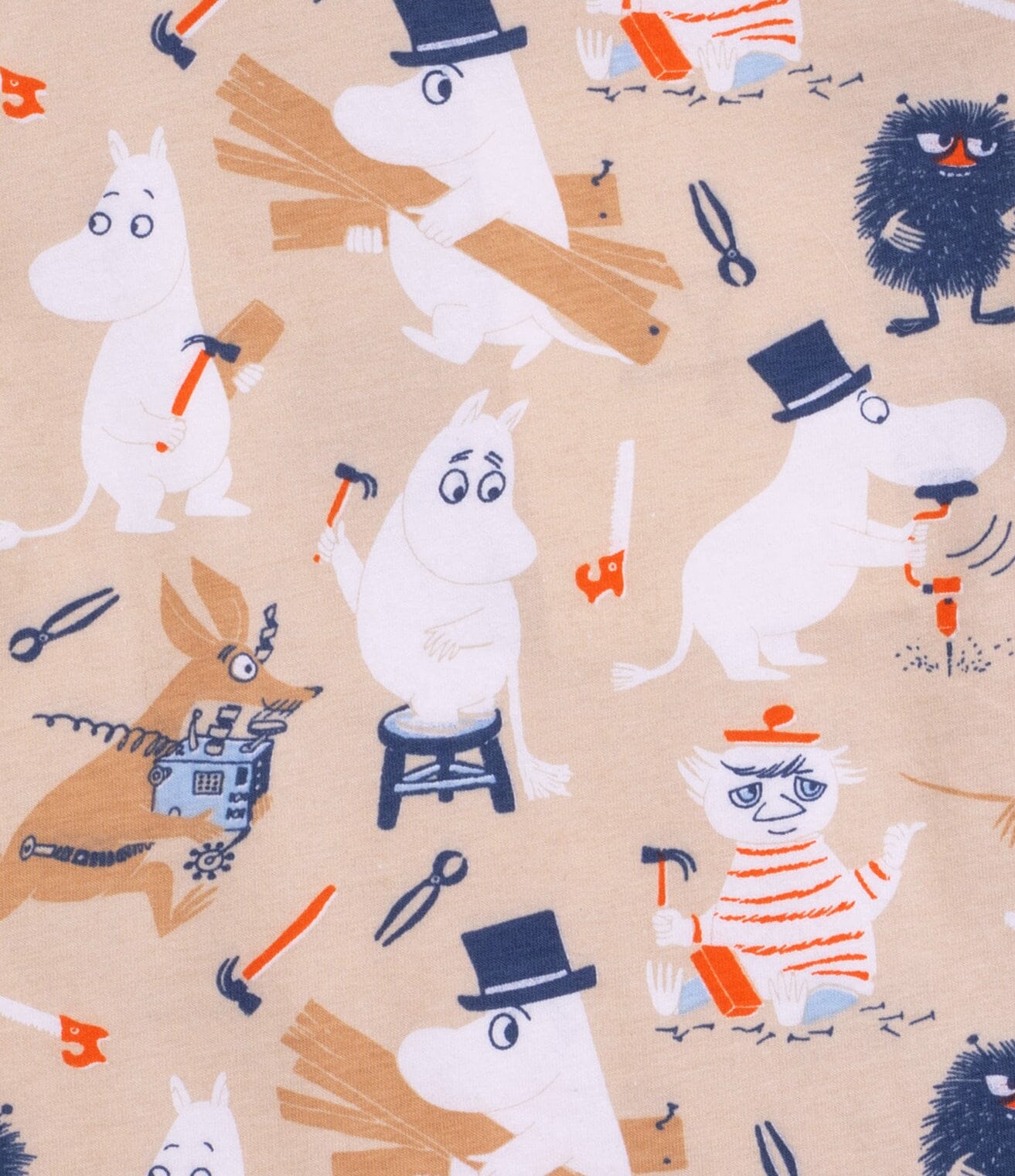 Martinex Moomin Langarmshirt braun mit Bauarbeiter-Moominfiguren Langarmshirt Moomin by Martinex