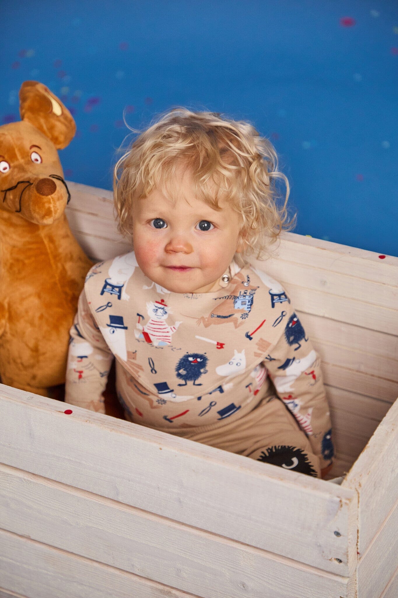 Martinex Moomin Langarmshirt braun mit Bauarbeiter-Moominfiguren Langarmshirt Moomin by Martinex