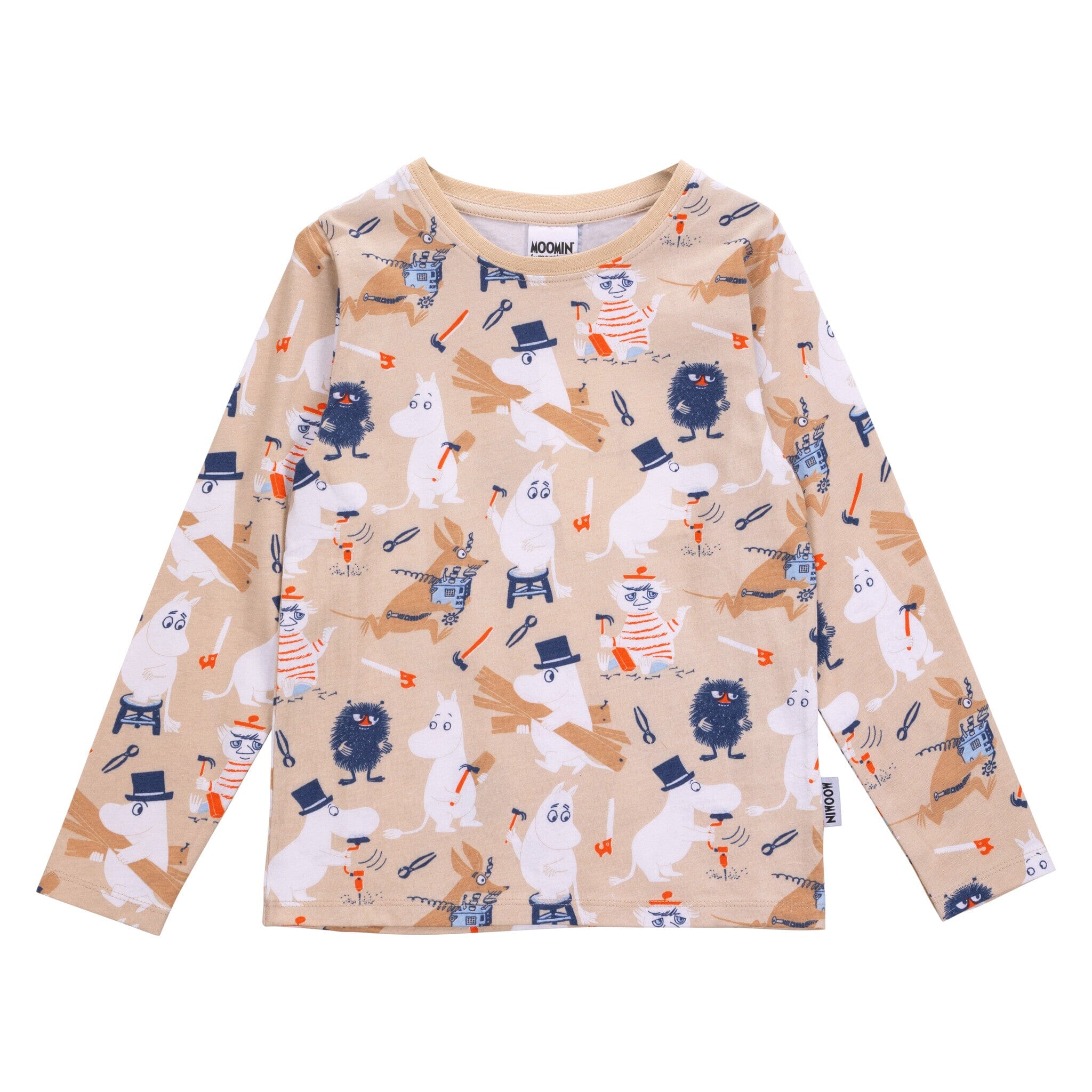 Martinex Moomin Langarmshirt braun mit Bauarbeiter-Moominfiguren Langarmshirt Moomin by Martinex