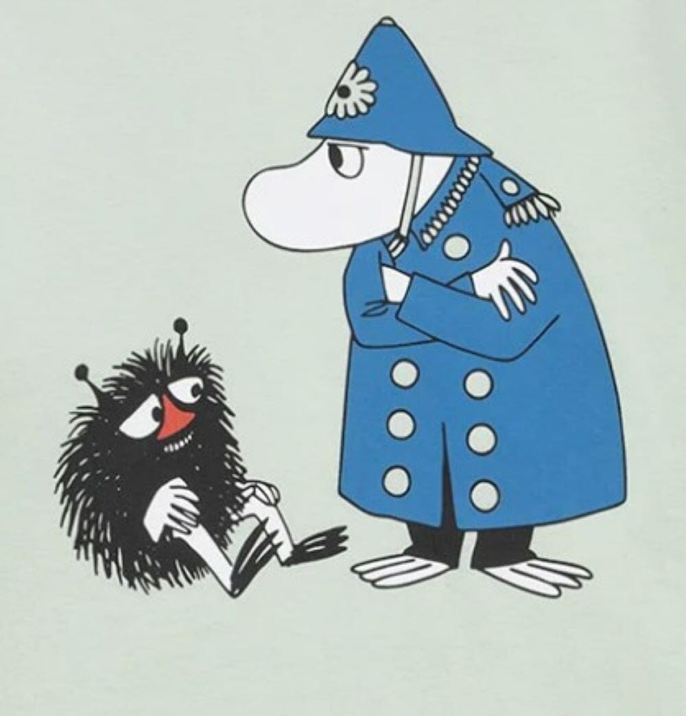 Martinex Moomin Langarmshirt hellgrün mit Polizeiinspektor ©Moomin Characters Langarmshirt Moomin by Martinex
