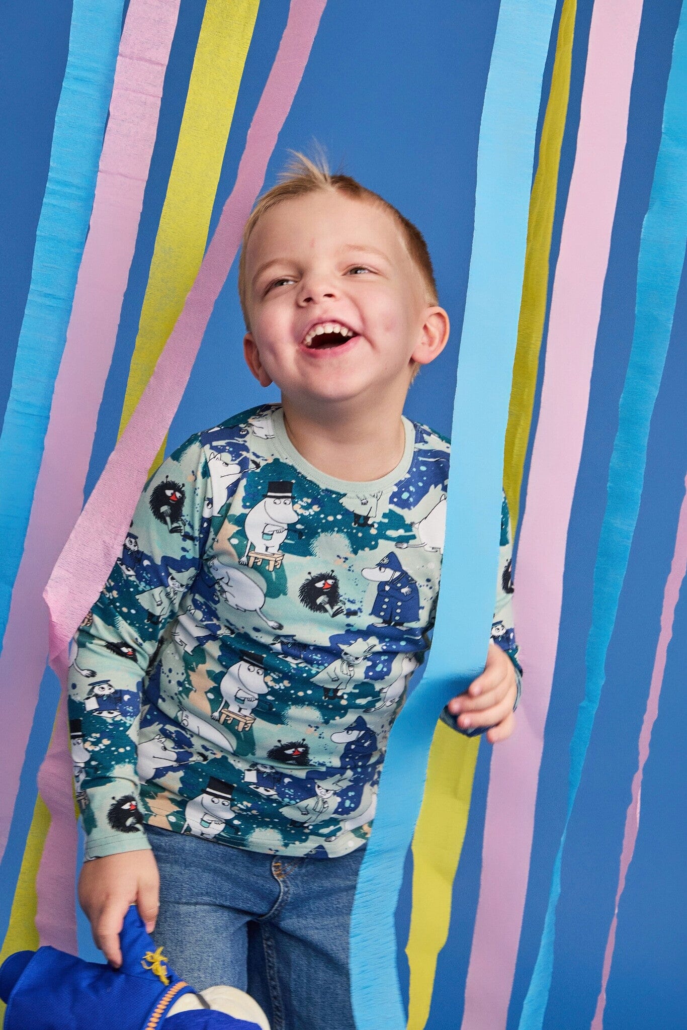 Martinex Moomin Langarmshirt hellgrün mit Allover-Print - Wasserfarben © Moomin Characters Langarmshirt Moomin by Martinex