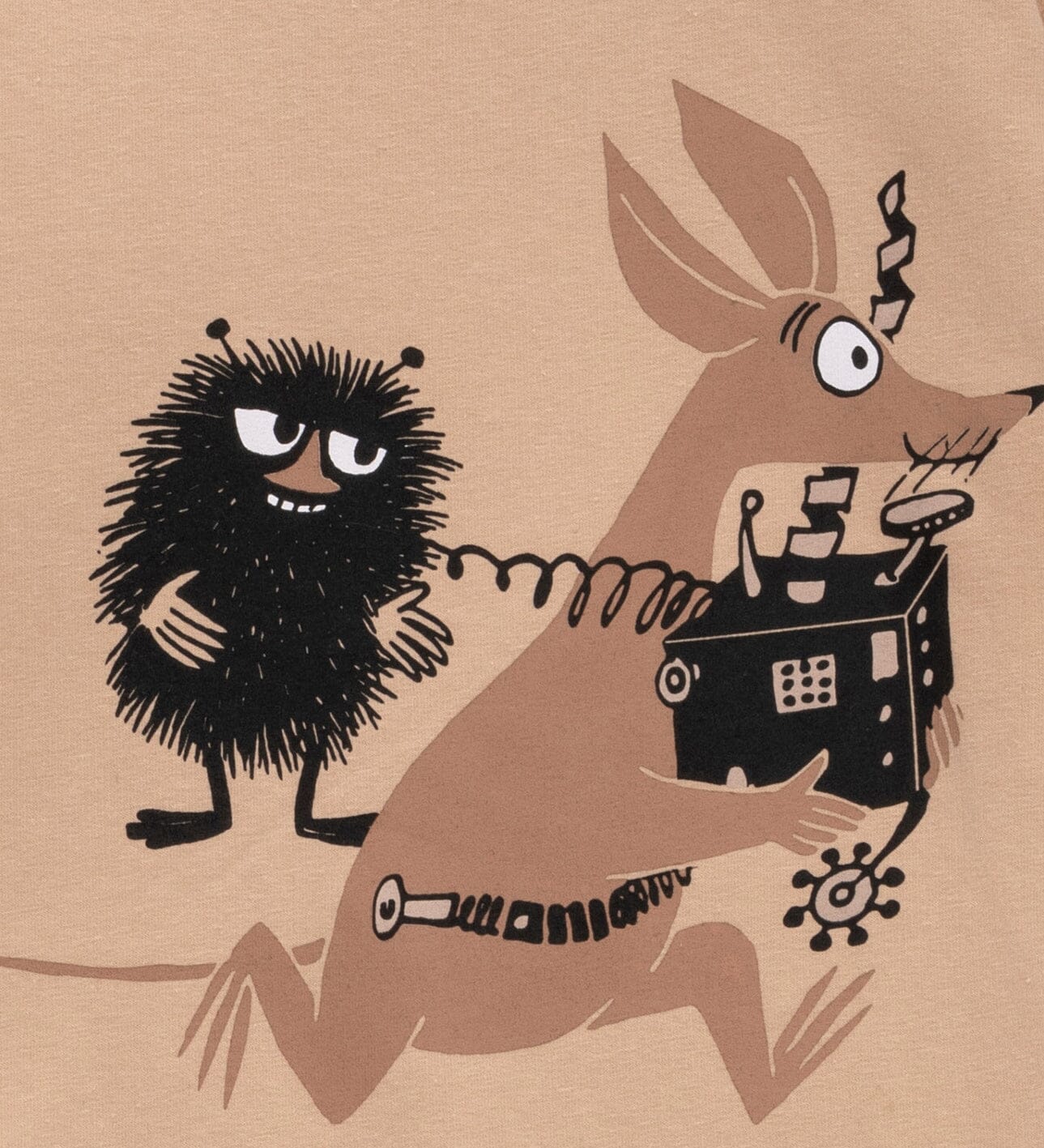 Martinex Moomin Sweatshirt braun mit Handwerker Sniff und Stinky ©Moomin Characters Sweatshirt Moomin by Martinex