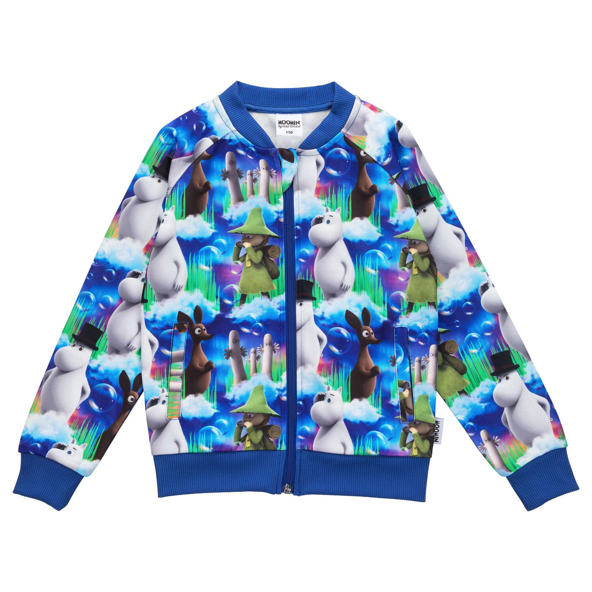 Martinex Moomin Trainingsjacke blau mit Twilight-Aufdruck © Moomin Characters Sweatjacke Moomin by Martinex