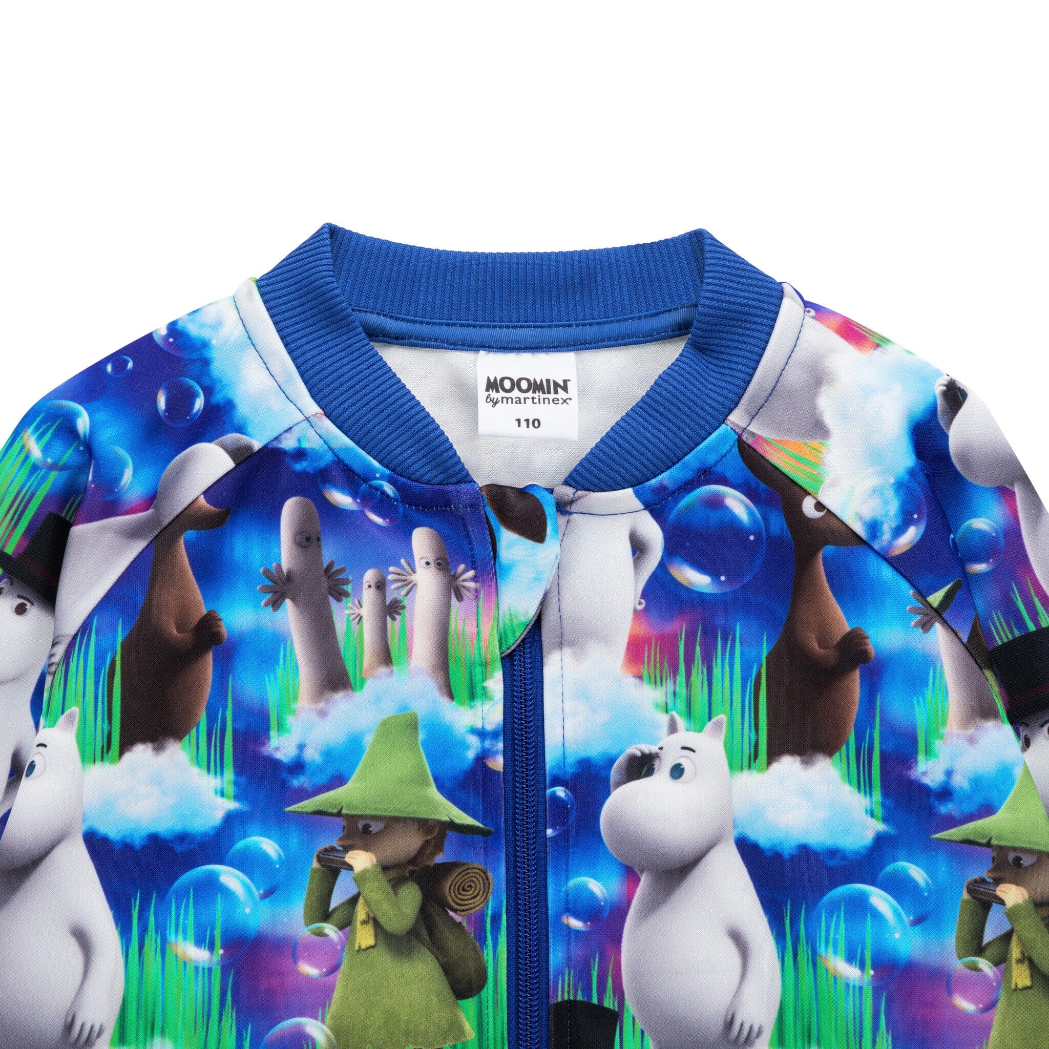 Martinex Moomin Trainingsjacke blau mit Twilight-Aufdruck © Moomin Characters Sweatjacke Moomin by Martinex