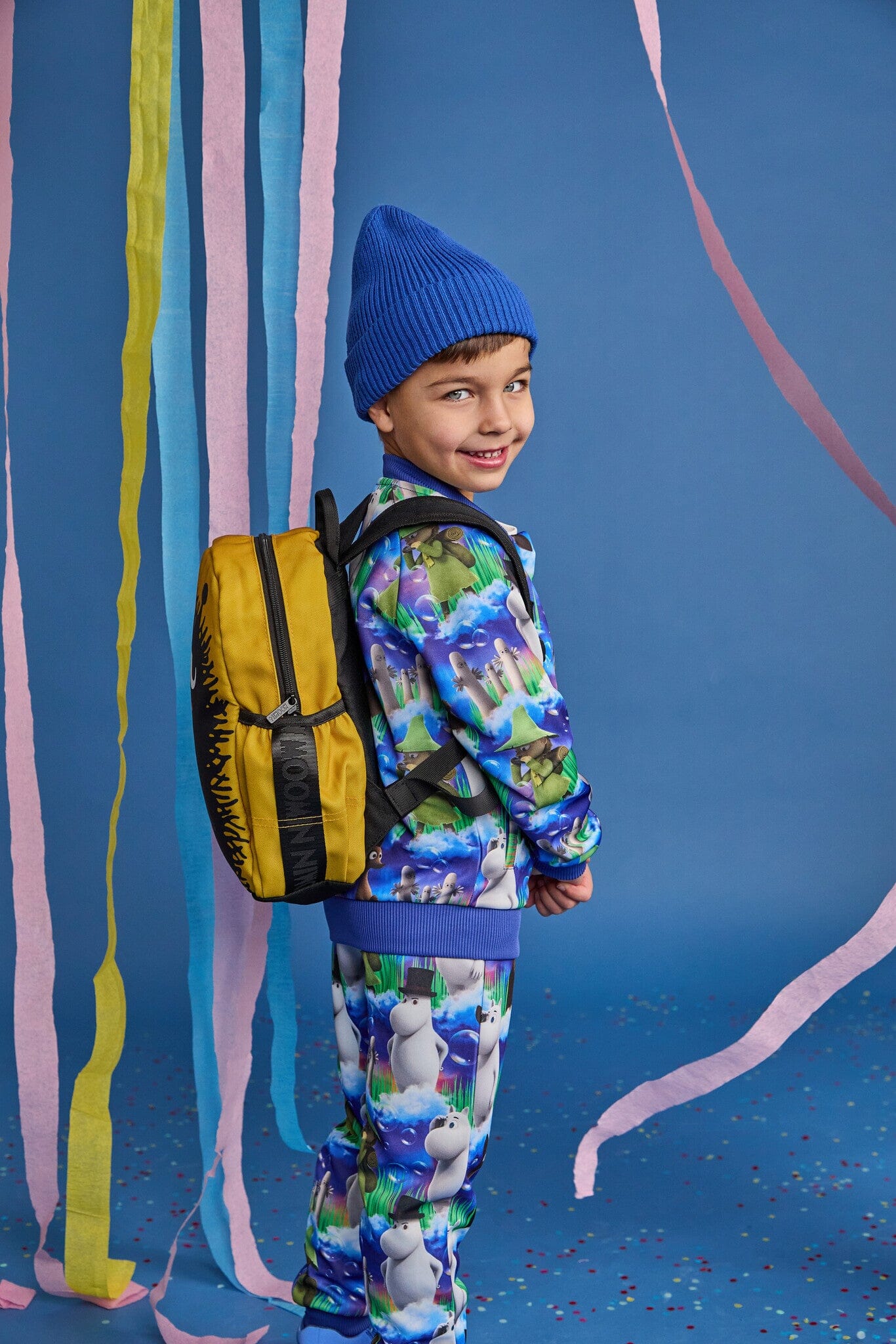 Martinex Moomin Trainingsjacke blau mit Twilight-Aufdruck © Moomin Characters Sweatjacke Moomin by Martinex