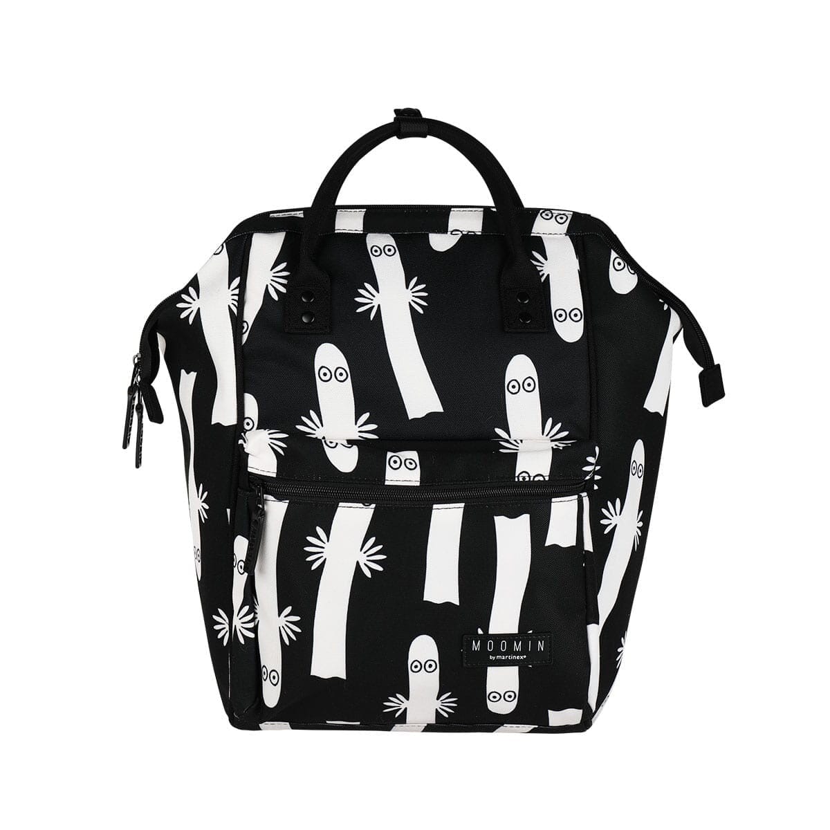 Martinex Rucksack "Samu" schwarz weiß Moomin mit Allover Hattifatteners Print Rucksäcke Moomin by Martinex