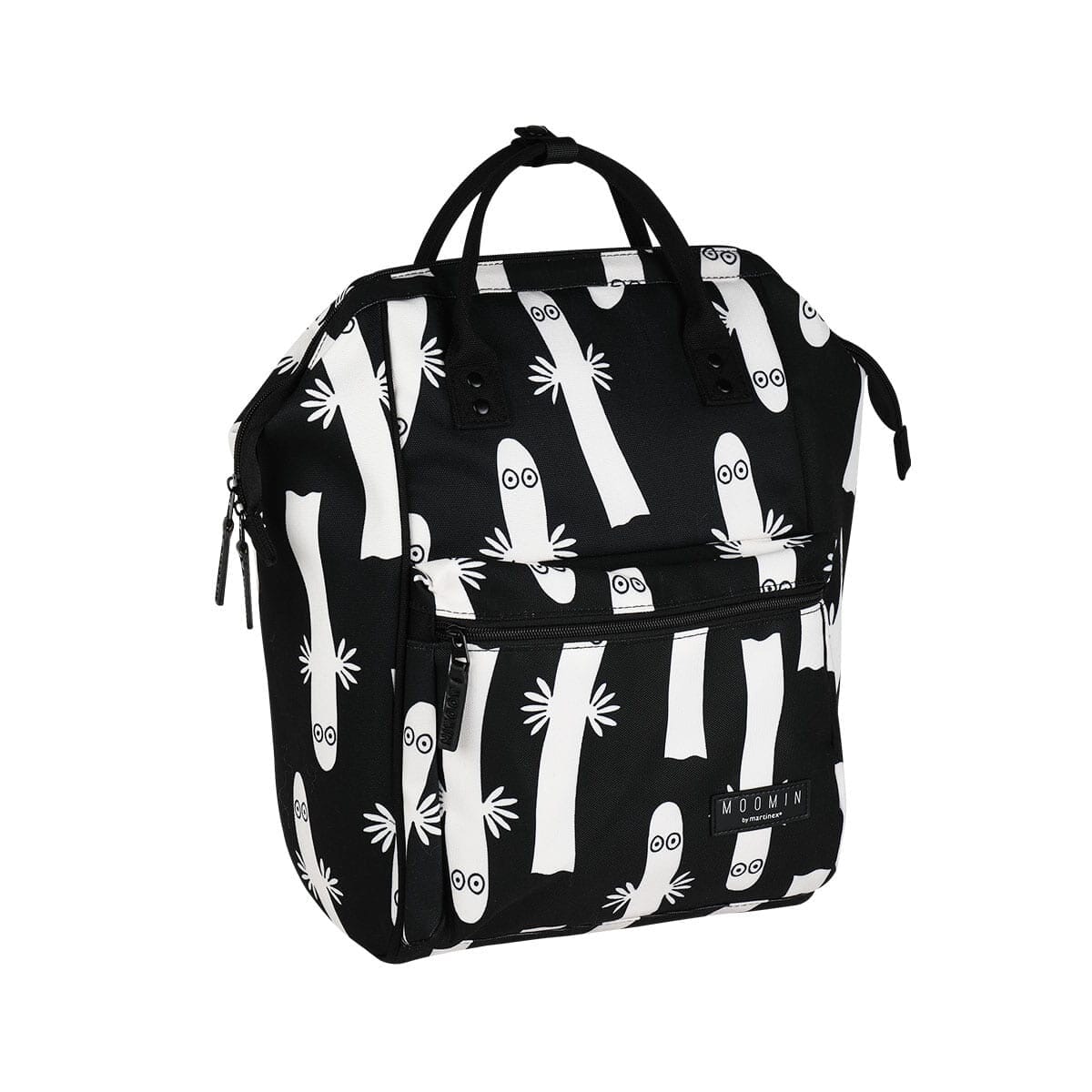 Martinex Rucksack "Samu" schwarz weiß Moomin mit Allover Hattifatteners Print Rucksäcke Moomin by Martinex