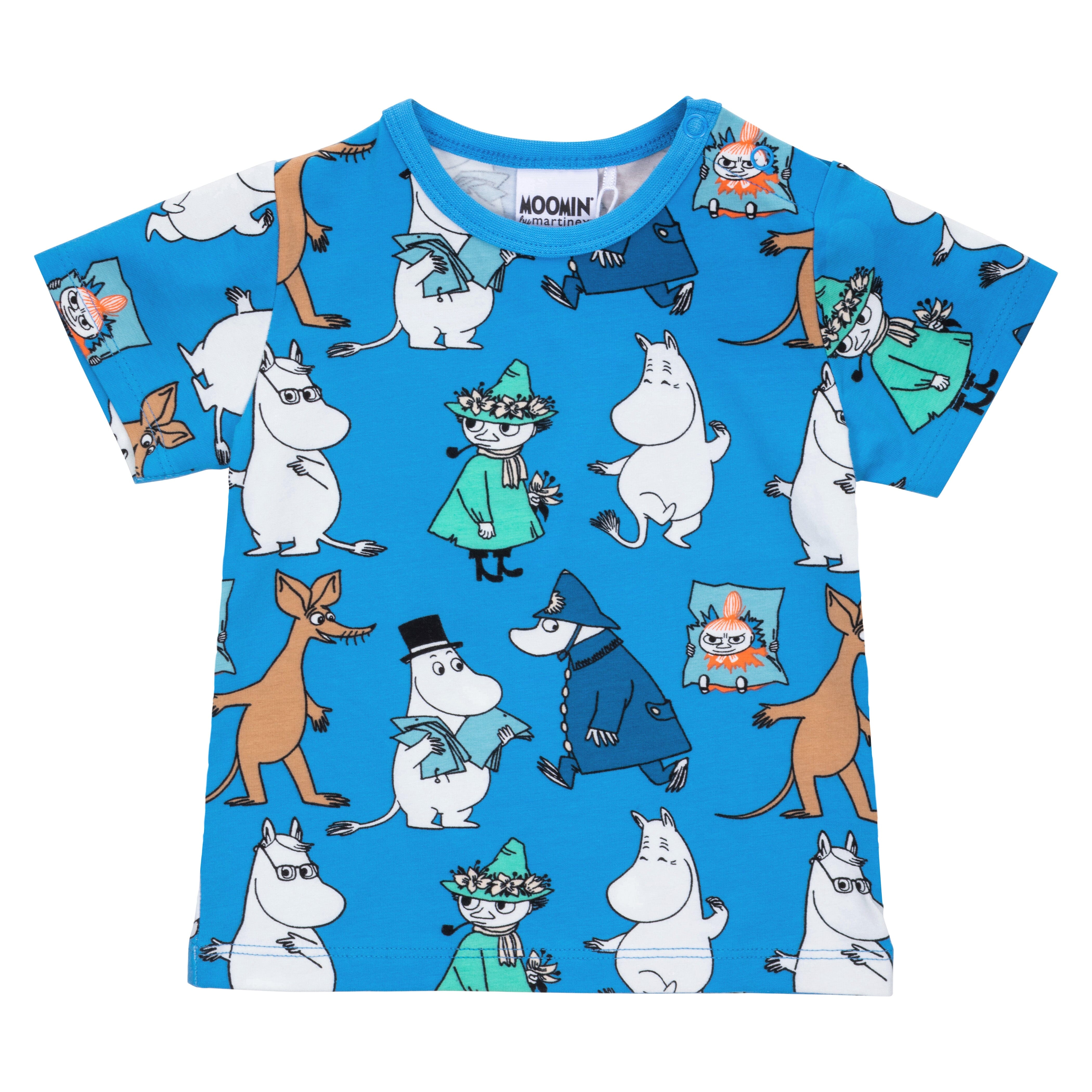 MARTINEX Moomin T-Shirt "Boy Gang" – Blau mit Allover-Print ©Moomin Characters T-Shirt Moomin by Martinex