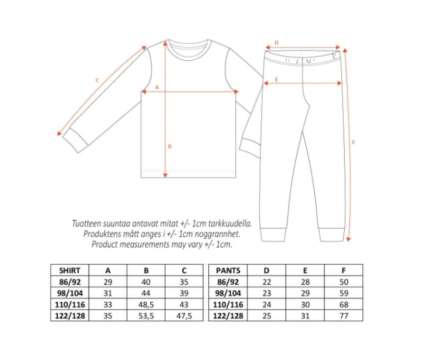 Martinex Moomin Pyjama blau Fußabdrücke Footprints © Moomin Characters Schlafanzug Moomin by Martinex