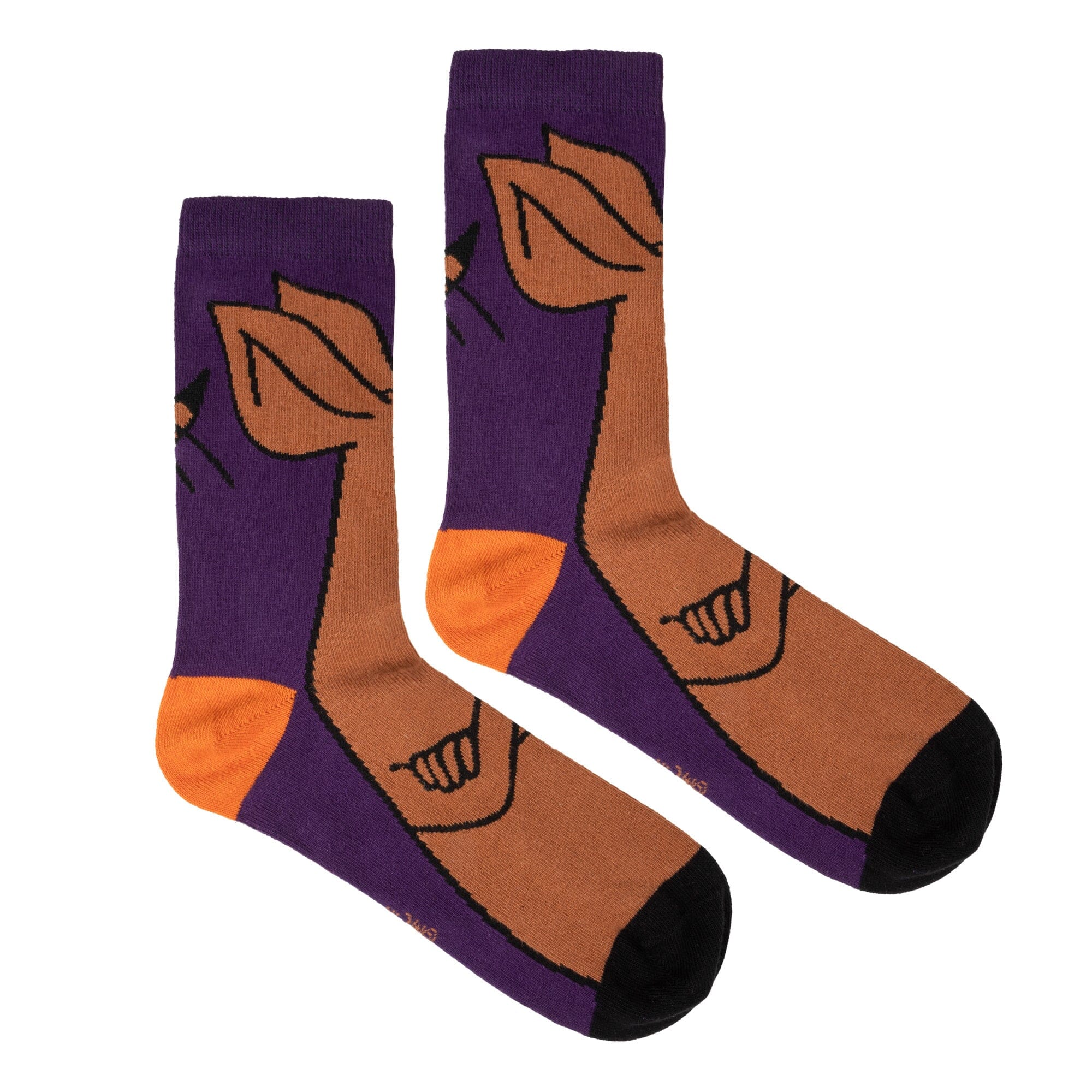 Martinex by Moomin Socken Sniff Motiv lila orange schwarz bequem Socken Moomin by Martinex