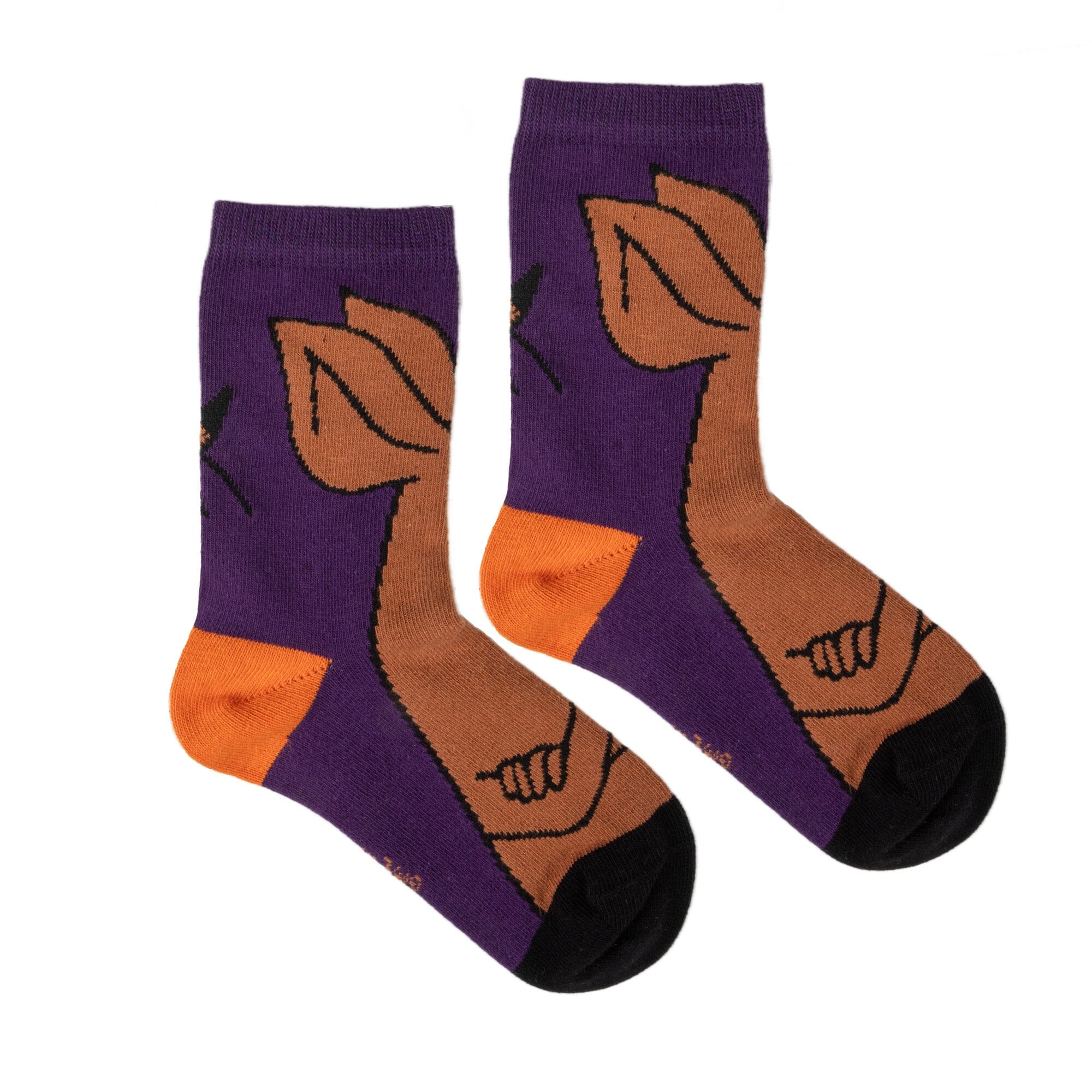Martinex by Moomin Socken Sniff Motiv lila orange schwarz bequem Socken Moomin by Martinex