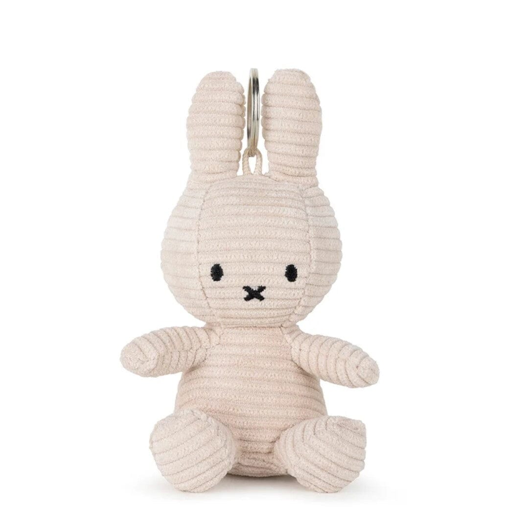 Miffy aus Cord Schlüsselanhänger light stone grey hellgrau 10cm Schlüsselanhänger Bon Ton Toys