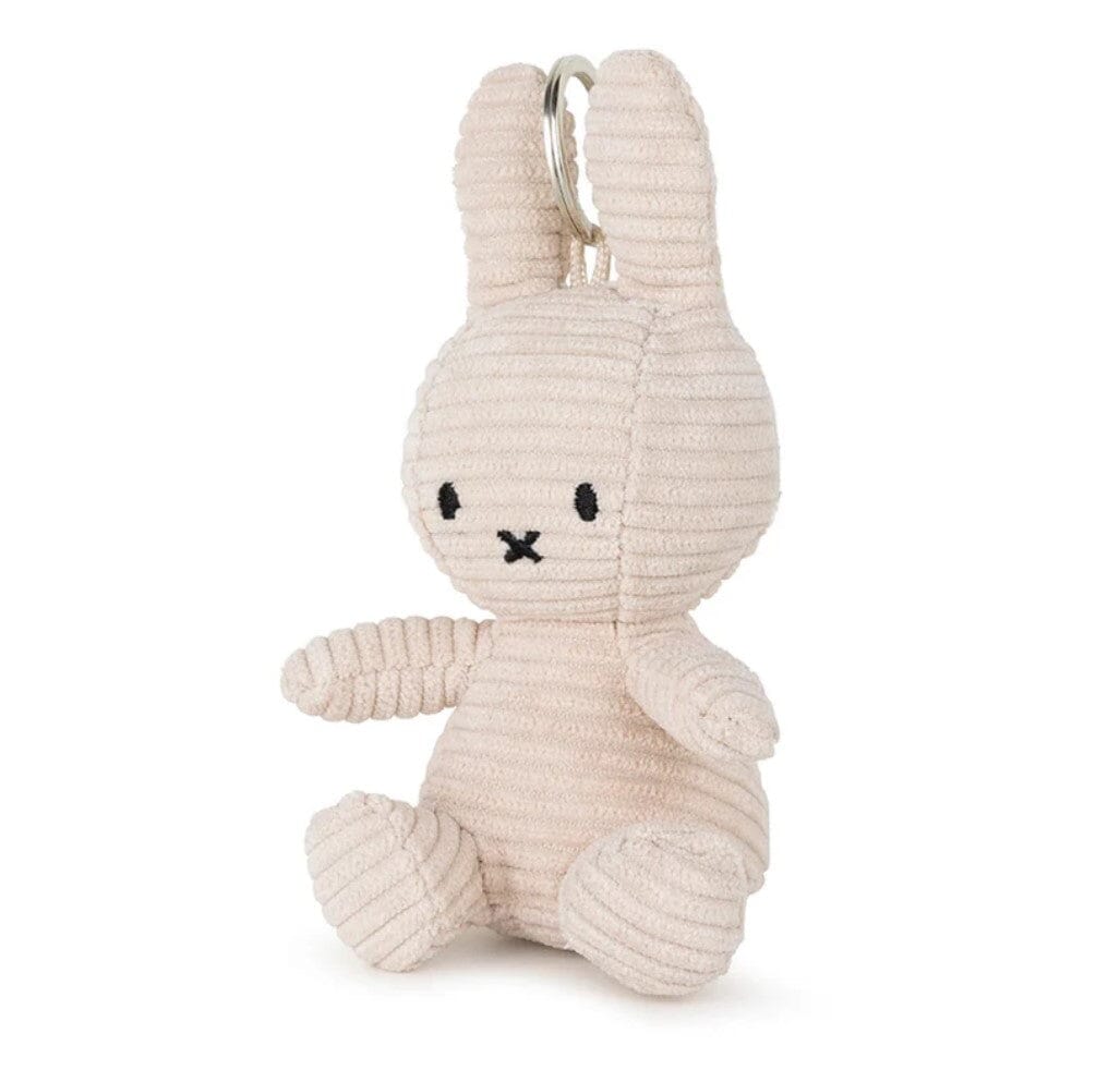 Miffy aus Cord Schlüsselanhänger light stone grey hellgrau 10cm Schlüsselanhänger Bon Ton Toys