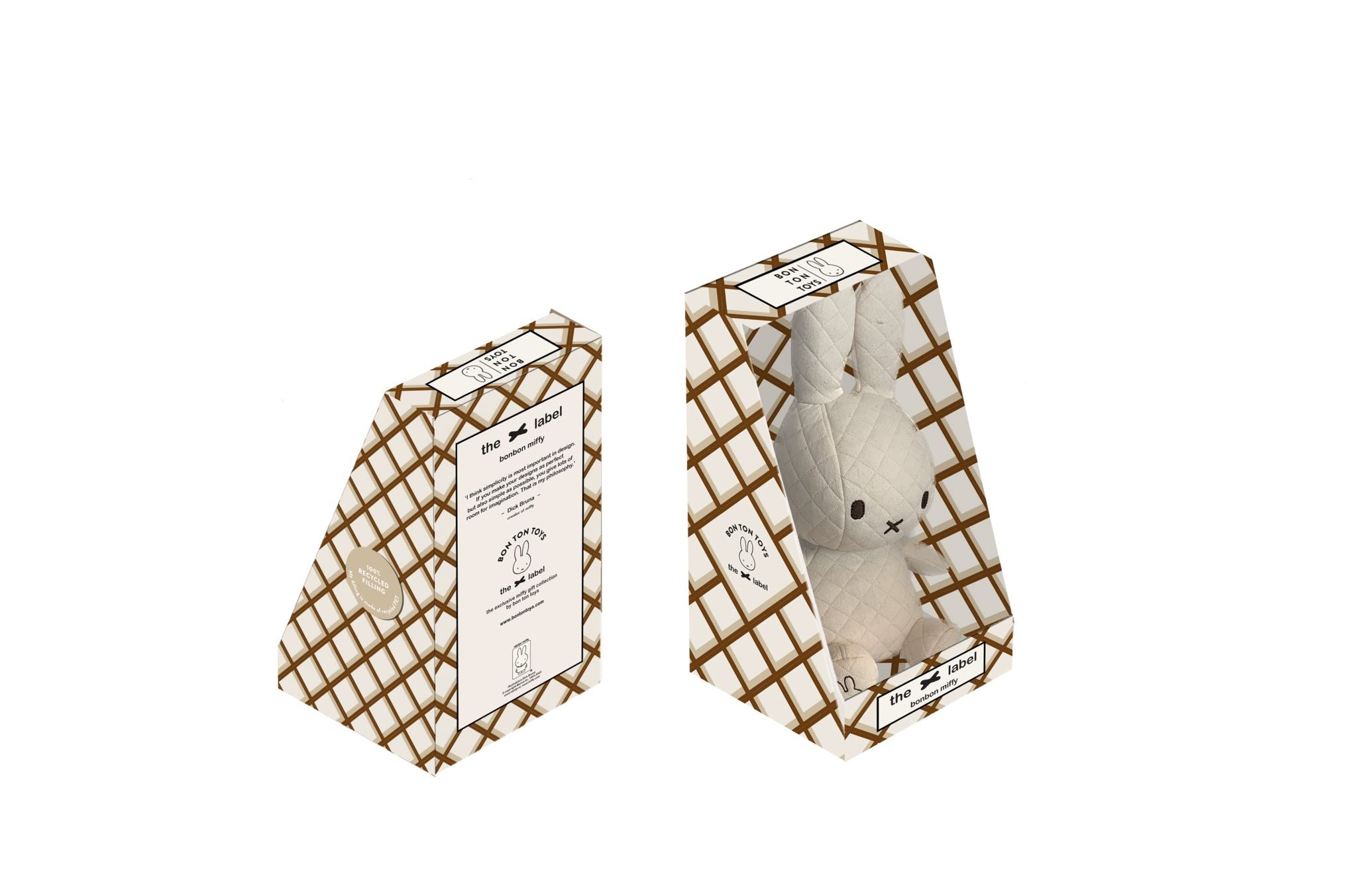 Miffy -The x Label - Bonbon creme sitzend 23 cm in Geschenkbox Kuscheltiere Bon Ton Toys