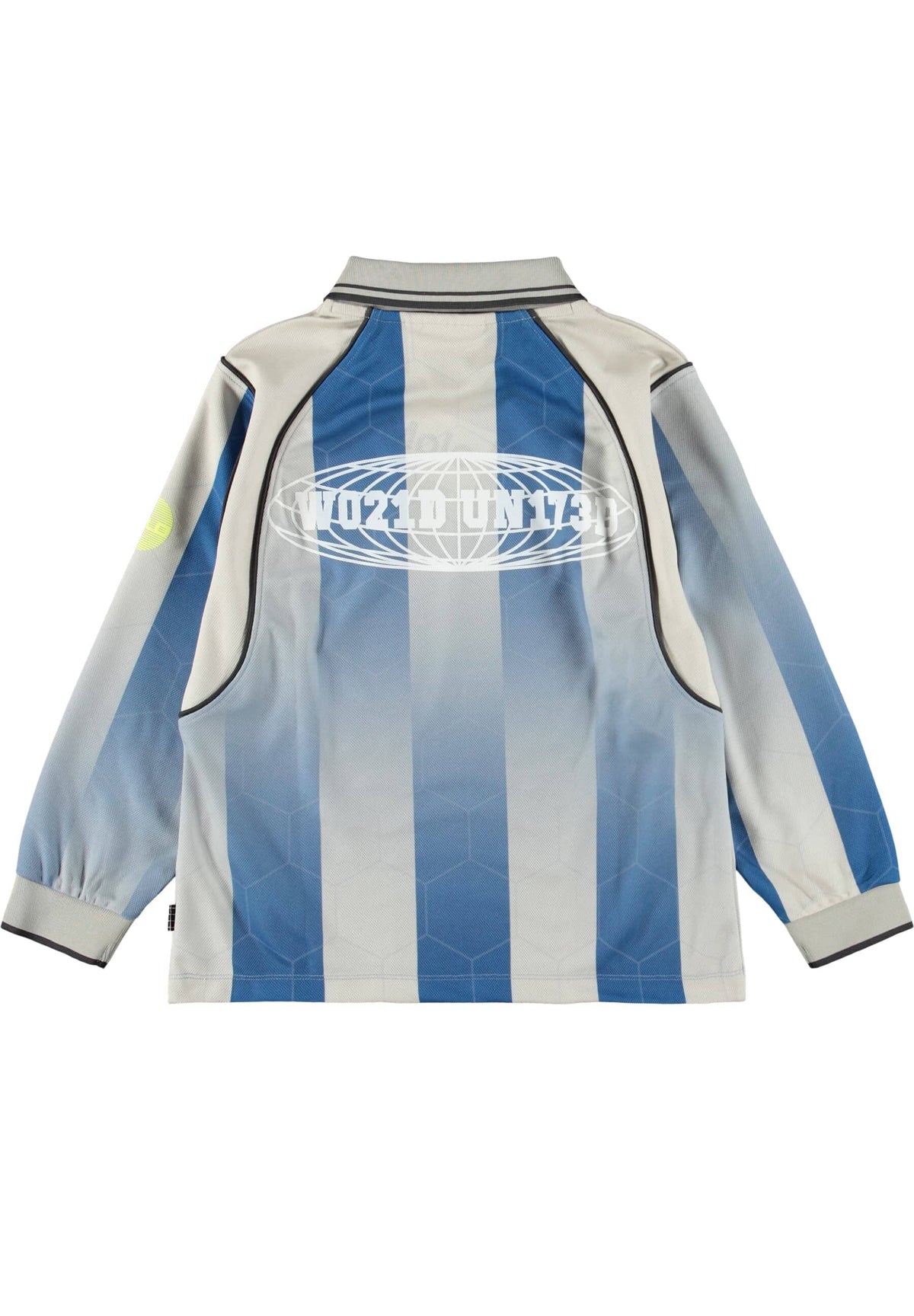MOLO Kinder Shirt Reese blau-grau Streifen Trikot Langarmshirt MOLO