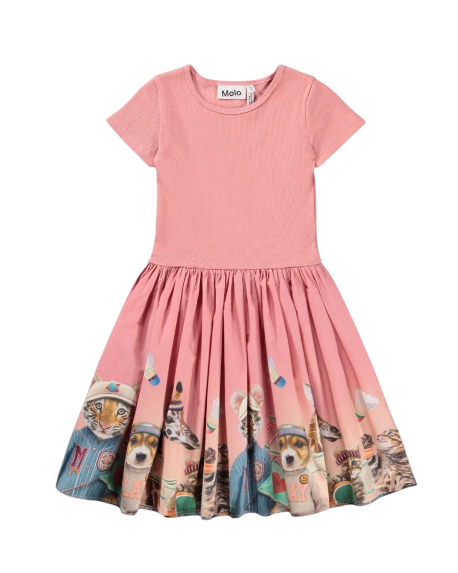 MOLO niedliches Kleid Cissa rosa mit Tierprint Kleider MOLO 110/116 ( 5-6 Jahre )