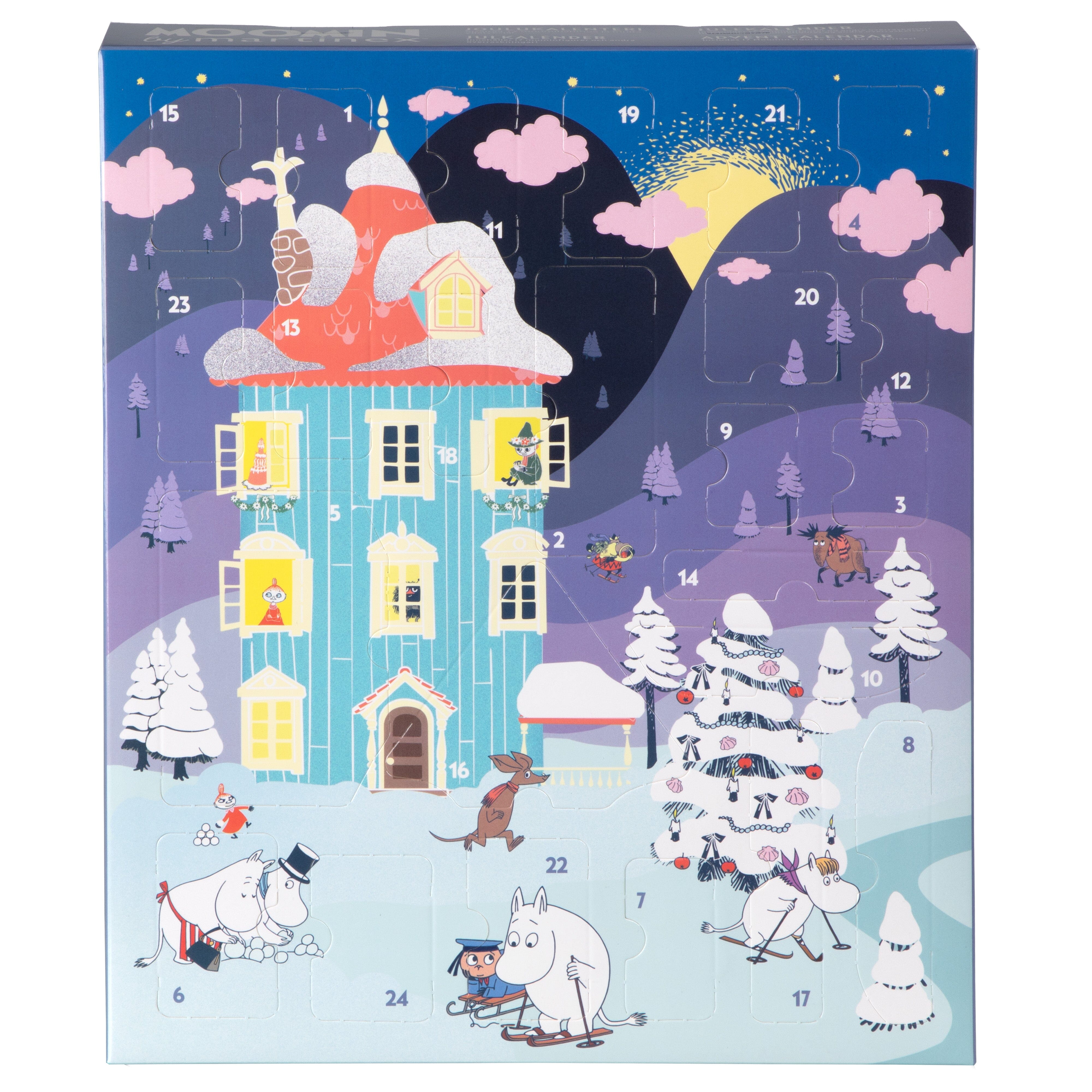 Moomin by Martinex Adventskalender 2025 / 24 Überraschungen + Moominhaus zum Basteln Kalender Moomin by Martinex