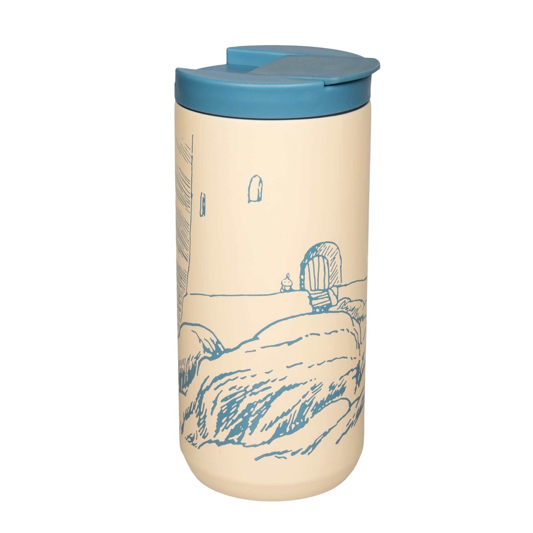 Moomin by Martinex: Horizon Travel Mug 450 ml – Cream/Blue — © Moomin Characters Becher Rätt Start