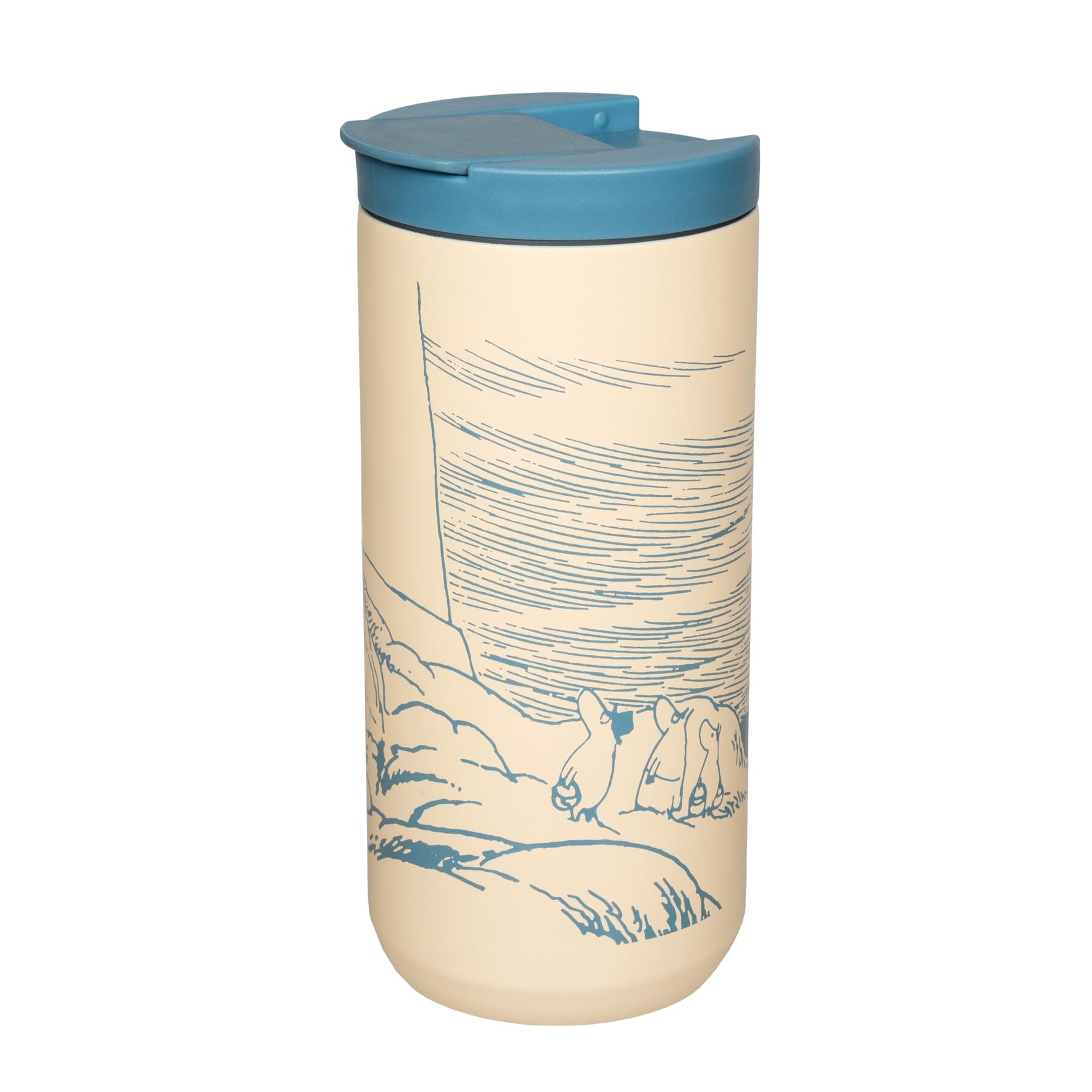 Moomin by Martinex: Horizon Travel Mug 450 ml – Cream/Blue — © Moomin Characters Becher Rätt Start
