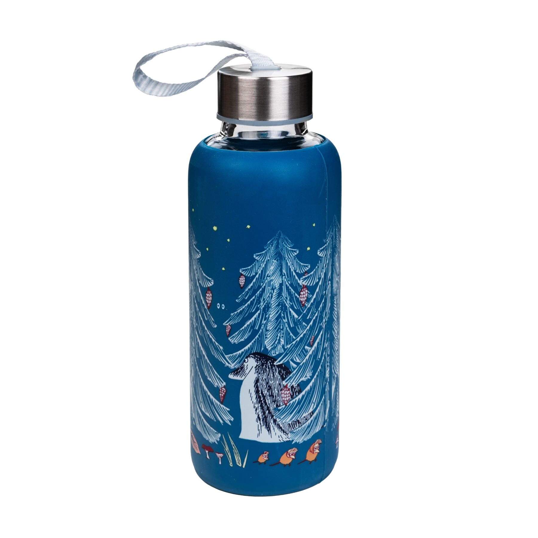 Moomin by Martinex: Primeval Forest Glasflasche 450 ml – Deep Blue Becher Rätt Start