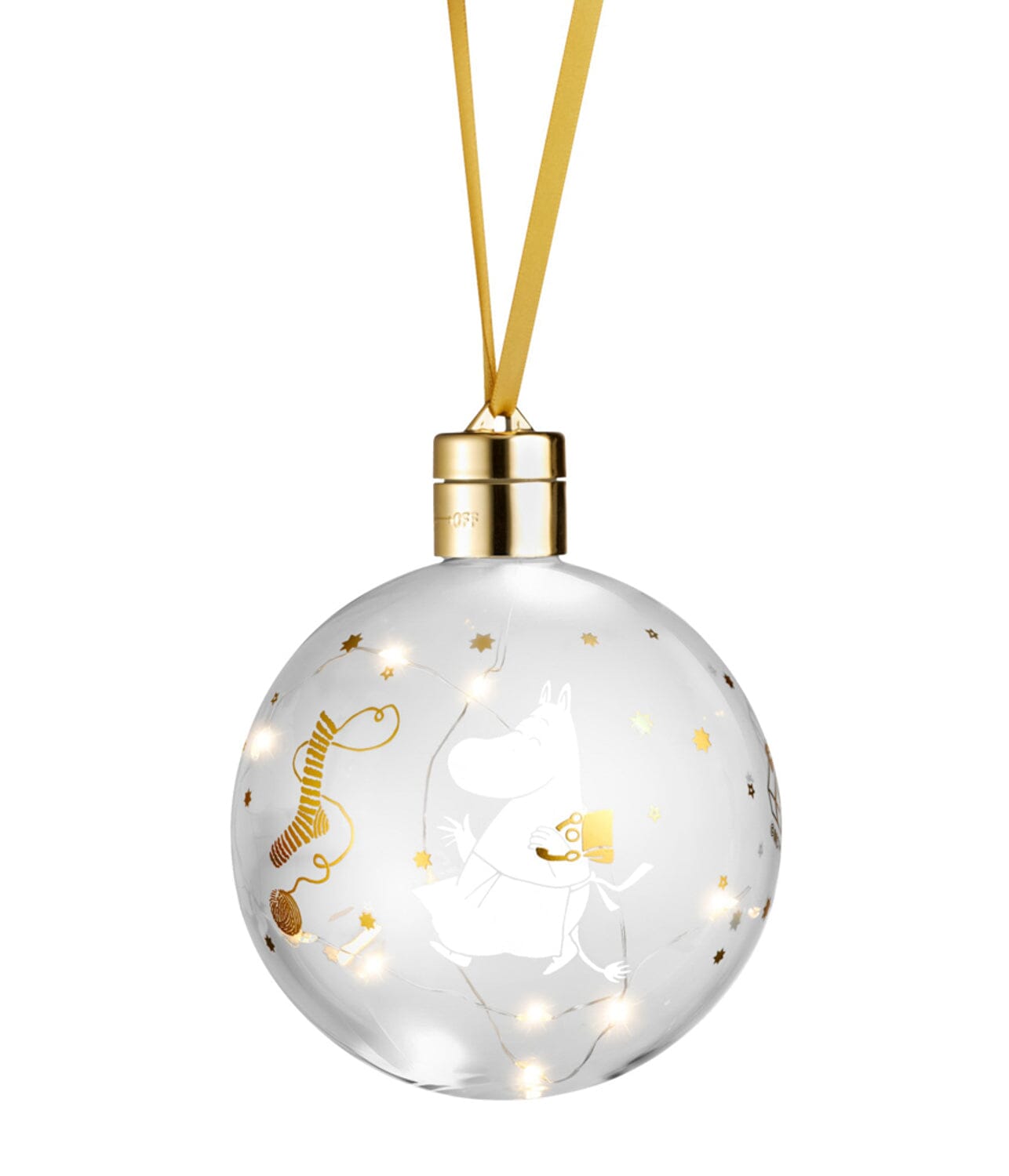 Moomin by Muurla Deko-Kugel mit LED „Sparkling Stars“ – Ø 11 cm Dekoration Moomin by Muurla