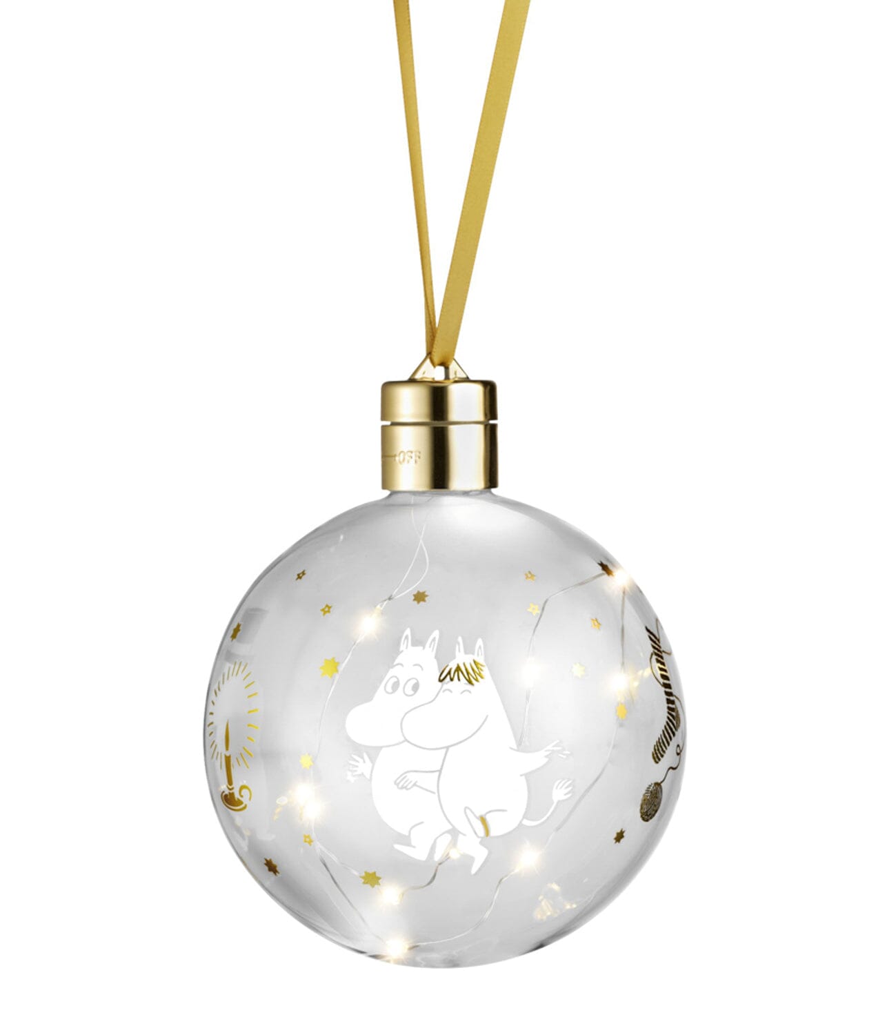 Moomin by Muurla Deko-Kugel mit LED „Sparkling Stars“ – Ø 11 cm Dekoration Moomin by Muurla