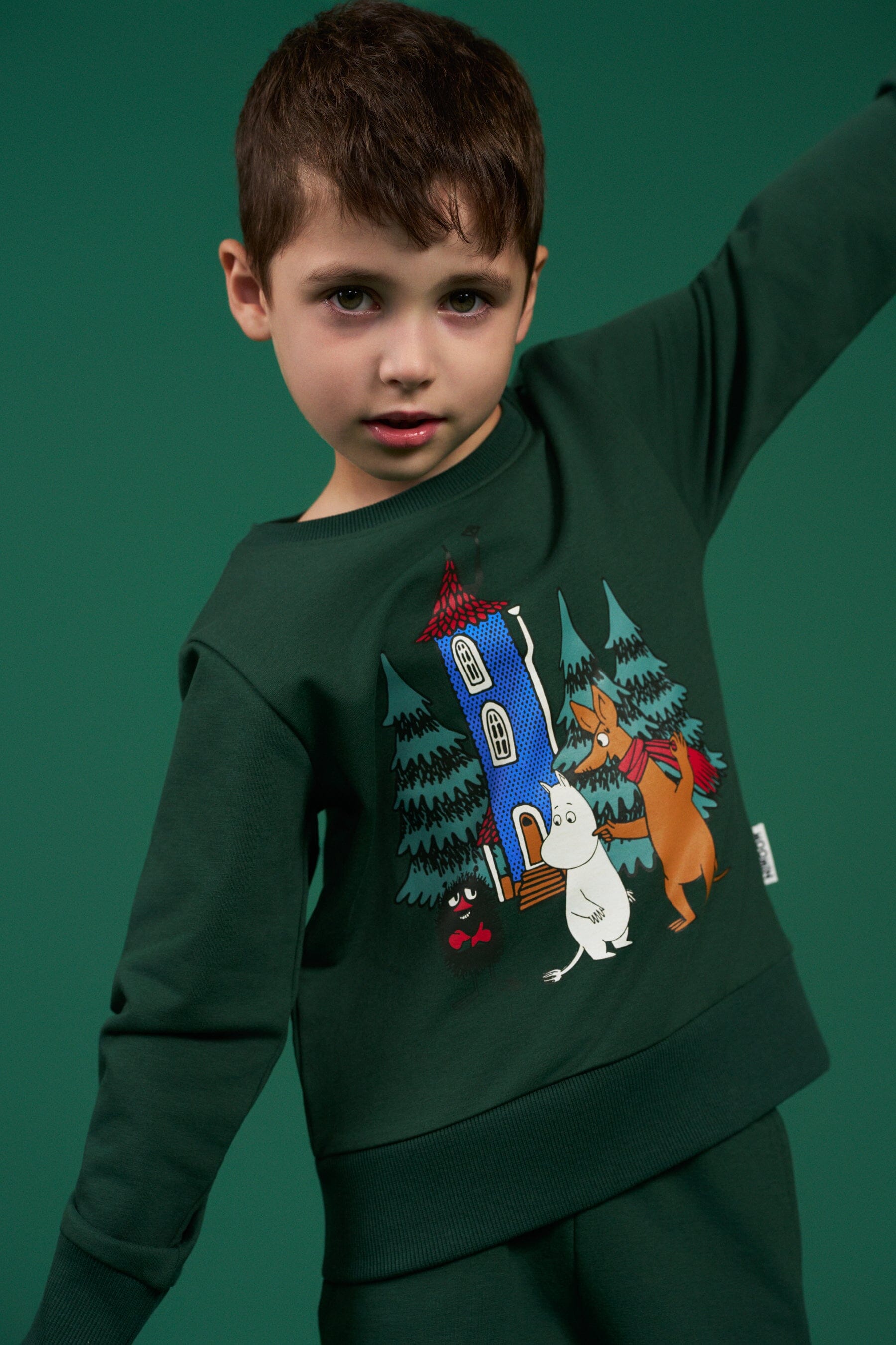 MOOMIN © Yard Fest Sweatshirt Green Langarmshirt Moomin by Martinex