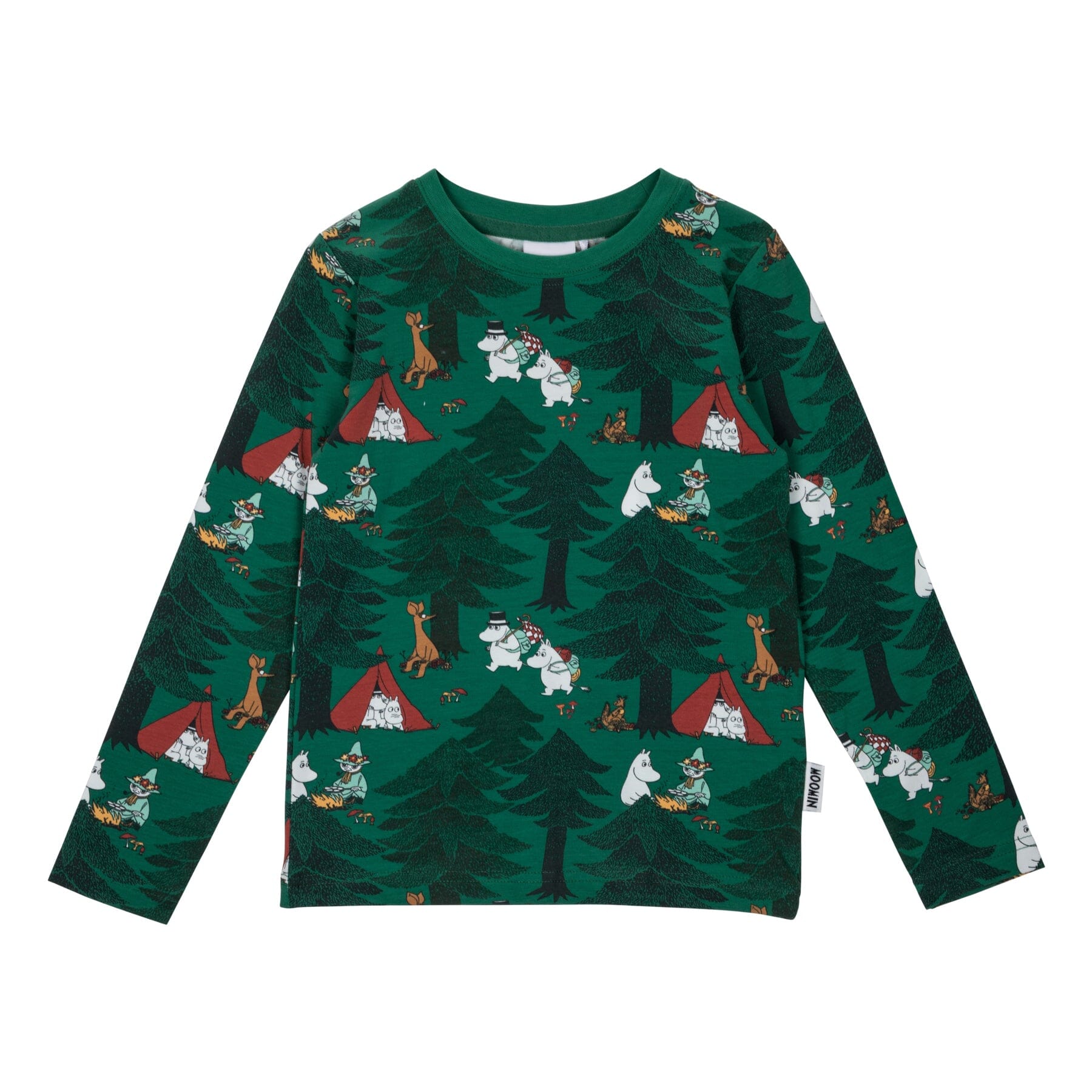 MOOMIN Kinder Longsleeve „Tent Life“, Grün – © Moomin Characters Langarmshirt Moomin by Martinex 104