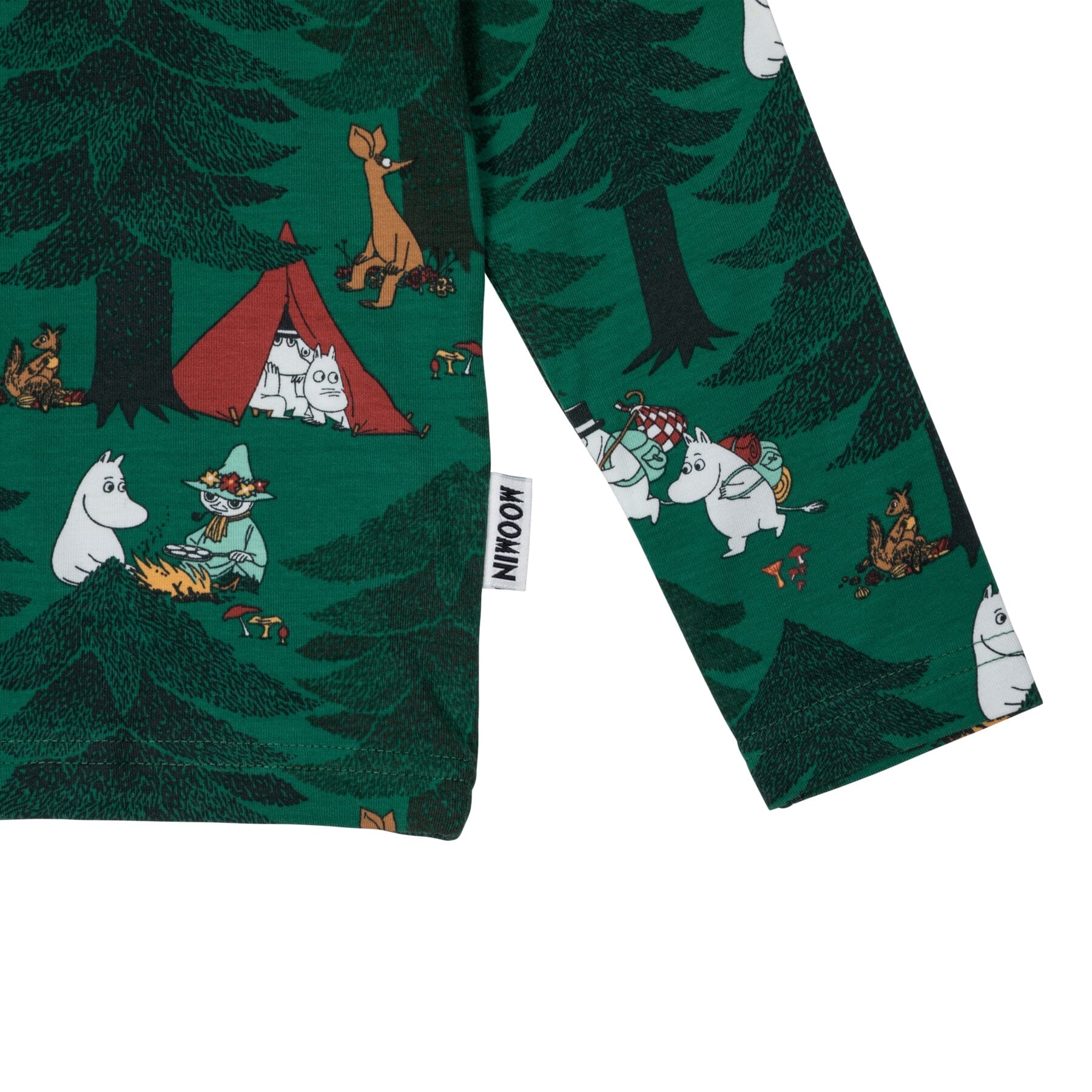 MOOMIN Kinder Longsleeve „Tent Life“, Grün – © Moomin Characters Langarmshirt Moomin by Martinex