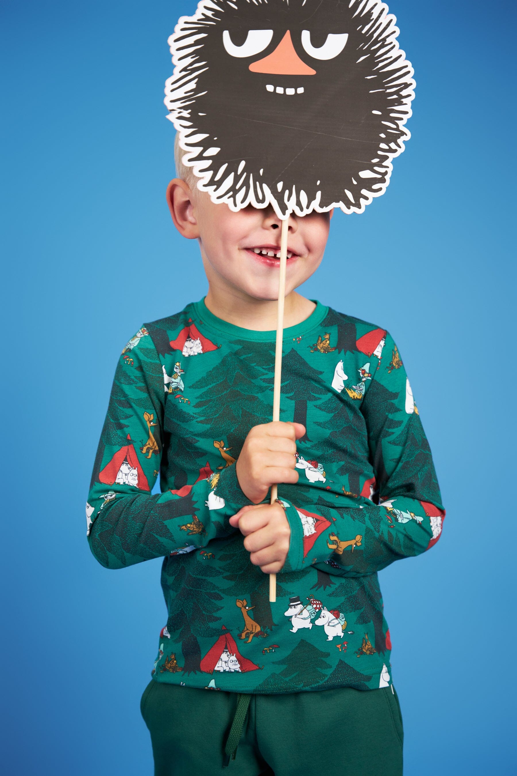 MOOMIN Kinder Longsleeve „Tent Life“, Grün – © Moomin Characters Langarmshirt Moomin by Martinex