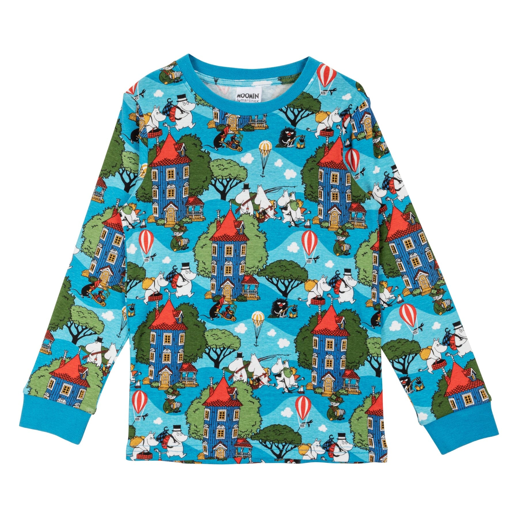 MOOMIN – Kinder-Pyjama „Home Yard“ Blau Schlafanzug Moomin by Martinex