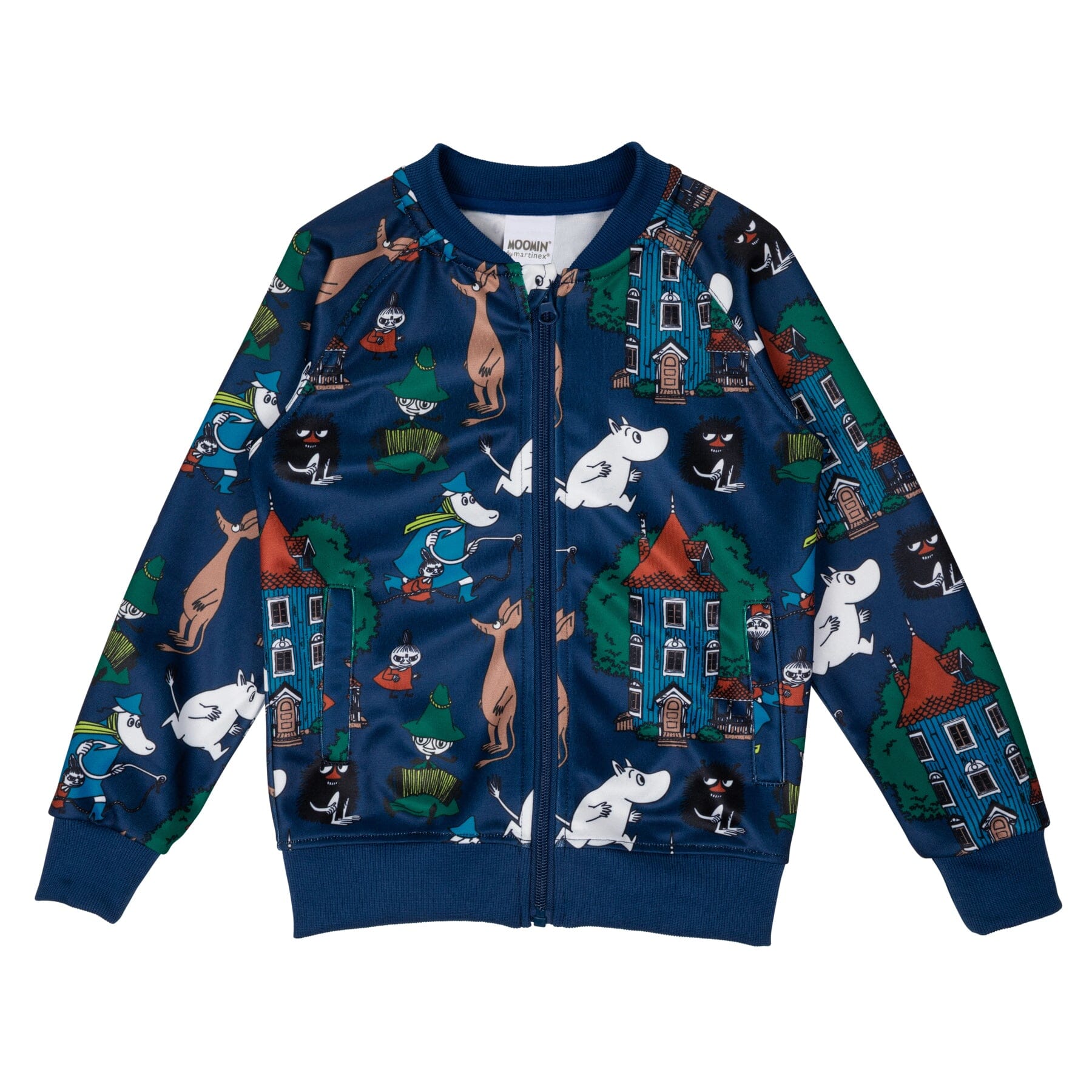 MOOMIN Kinder Track Jacket „Fuss“ Blau – © Moomin Characters Sweatjacke Moomin by Martinex 110