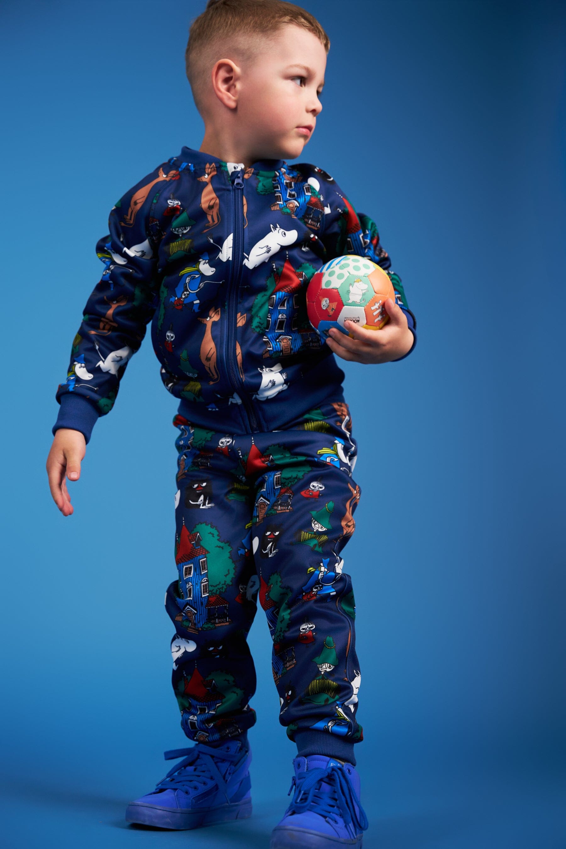 MOOMIN Kinder Track Jacket „Fuss“ Blau – © Moomin Characters Sweatjacke Moomin by Martinex