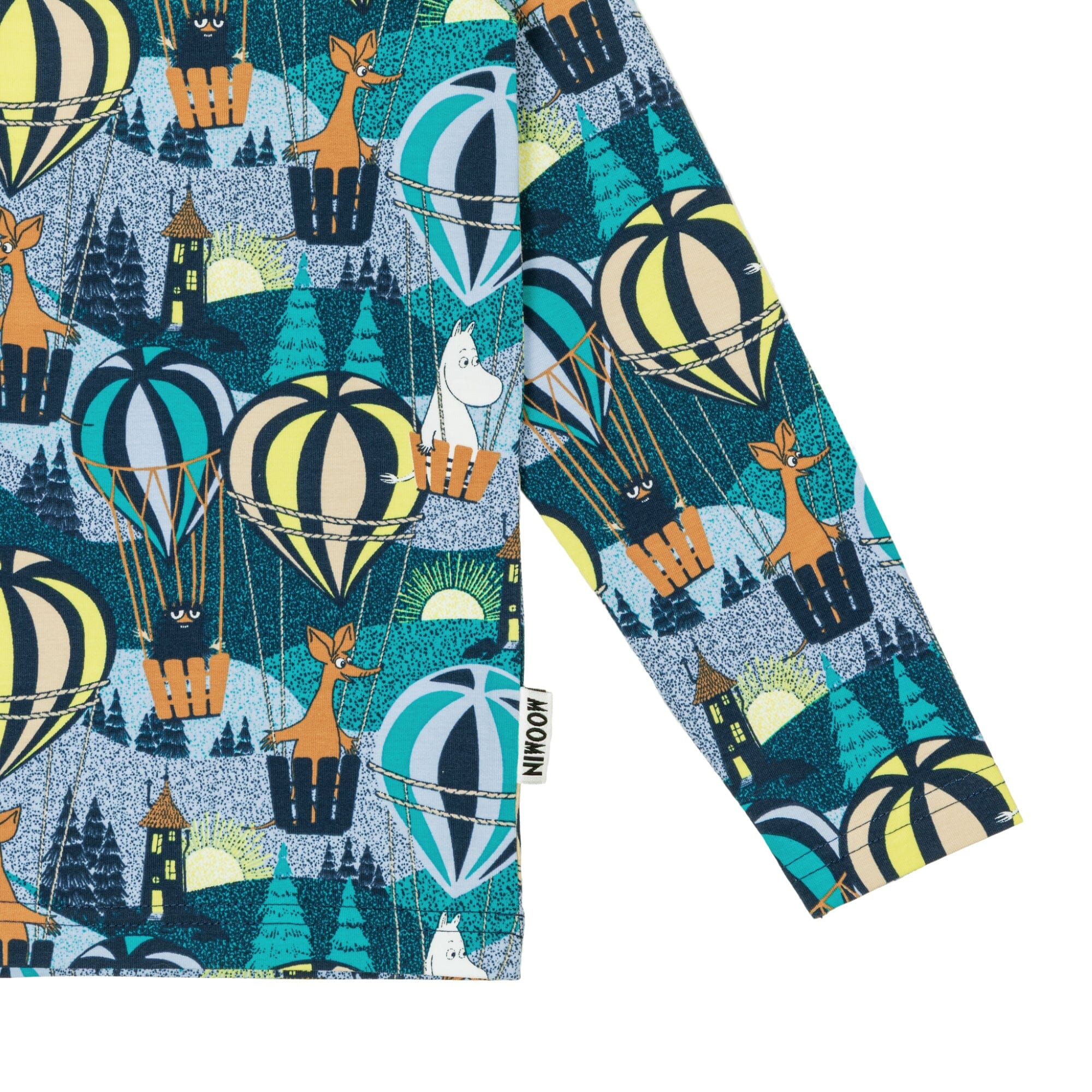 Moomin Langarmshirt „Early Flight“ – Blue - Allover-Print Langarmshirt Moomin by Martinex