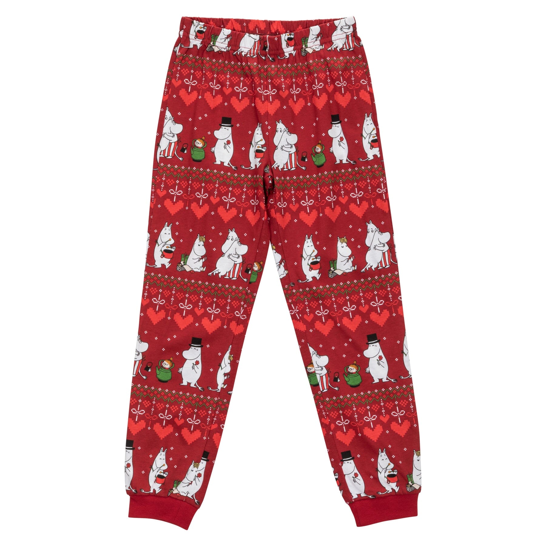 MOOMIN Winter Heart Pyjama – Dark Red (Kinder) © Moomin Characters Schlafanzug Moomin by Martinex
