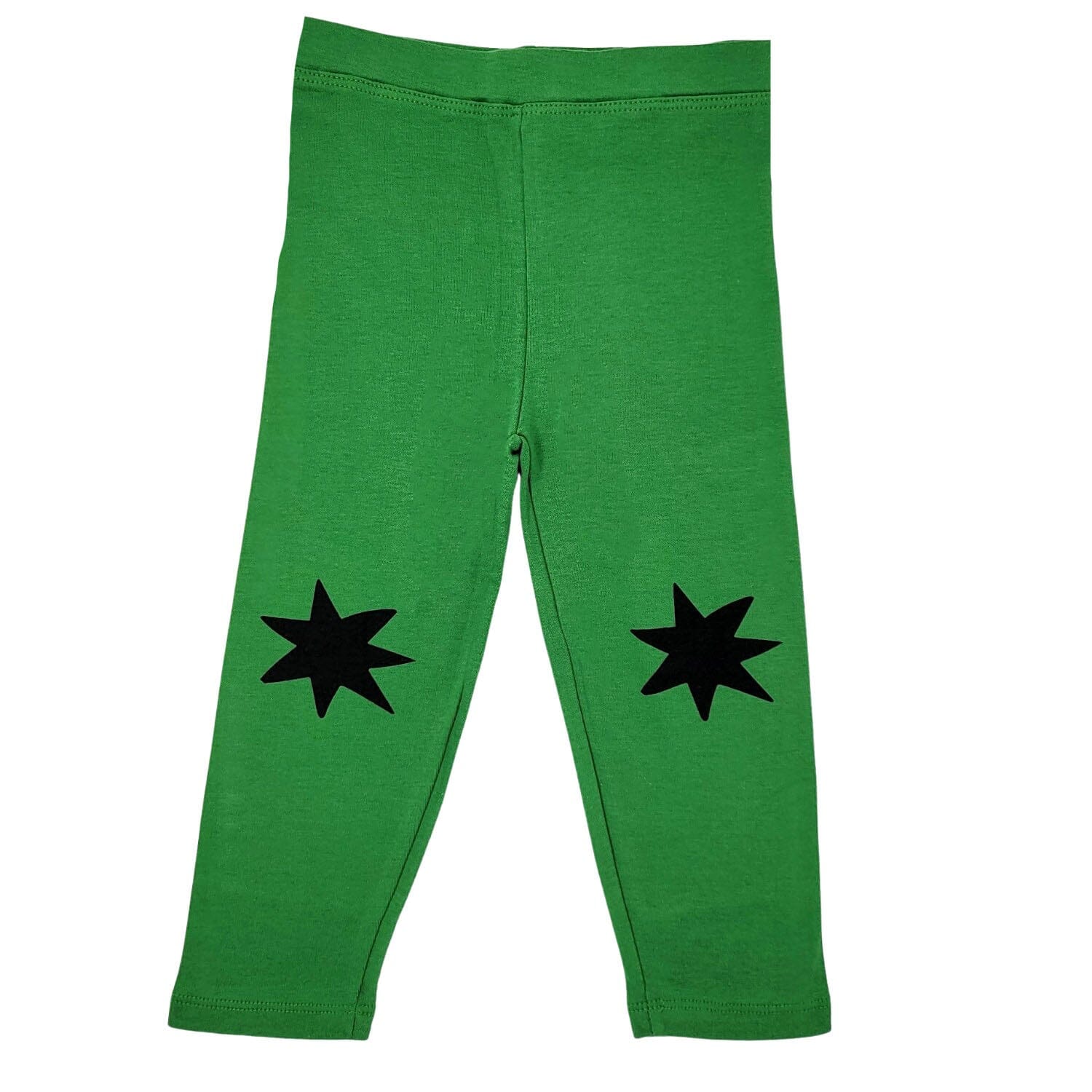 NADADELAZOS coole Kinder Leggings grün mit Sterne Bio-Baumwolle Leggings nadadelazos