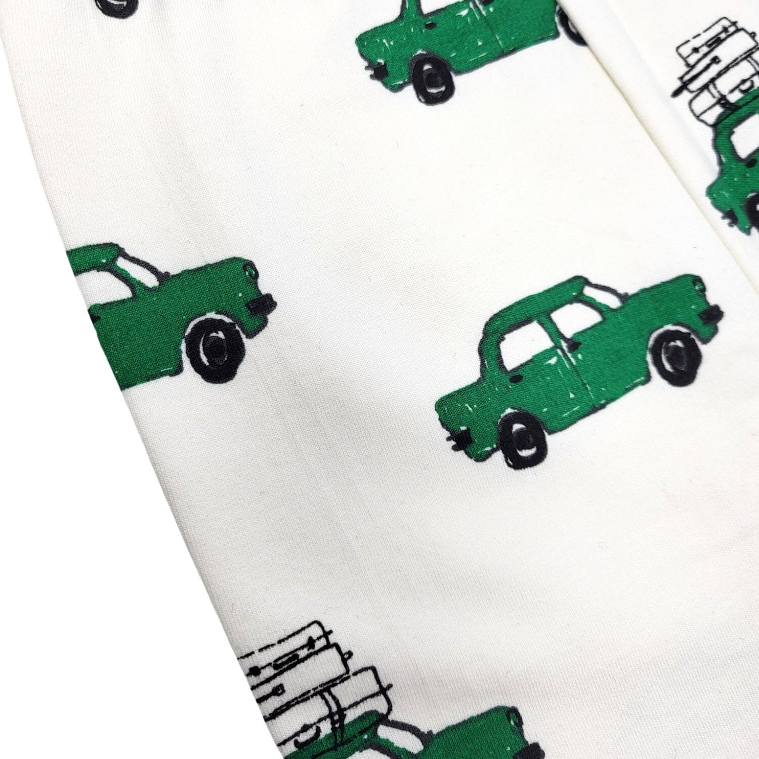 NADADELAZOS coole Kinder Jogginghose creme mit Autos aus Bio-Baumwolle Hose nadadelazos