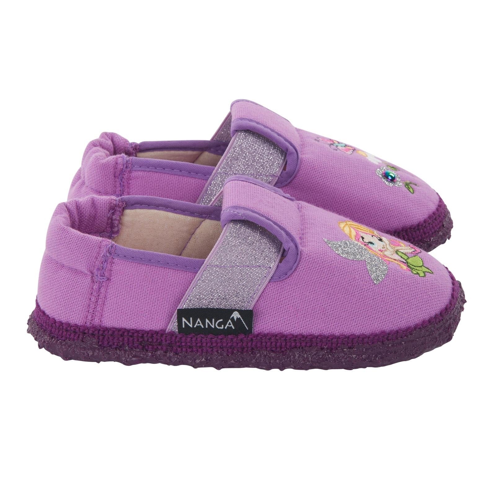 NANGA Hausschuhe Kleine Fee Baumwolle lila Hausschuhe Nanga