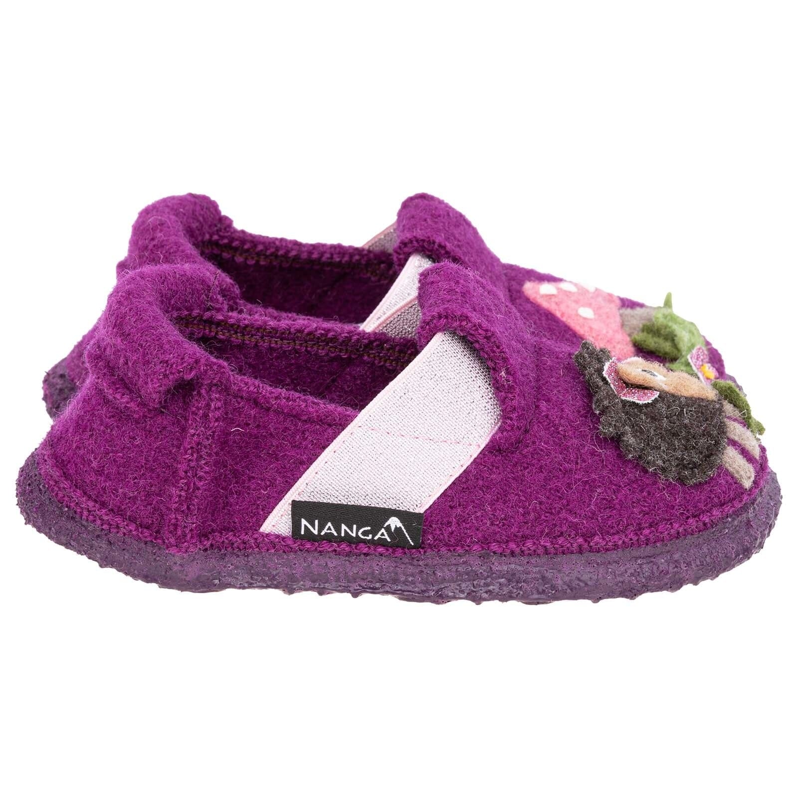 NANGA Hausschuhe bordeaux Pricky Hedgehog Igel Hausschuhe Nanga