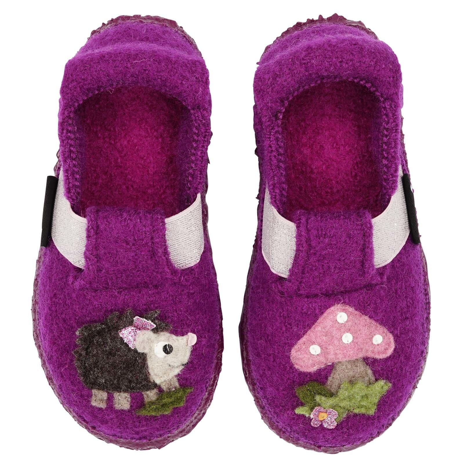 NANGA Hausschuhe bordeaux Pricky Hedgehog Igel Hausschuhe Nanga